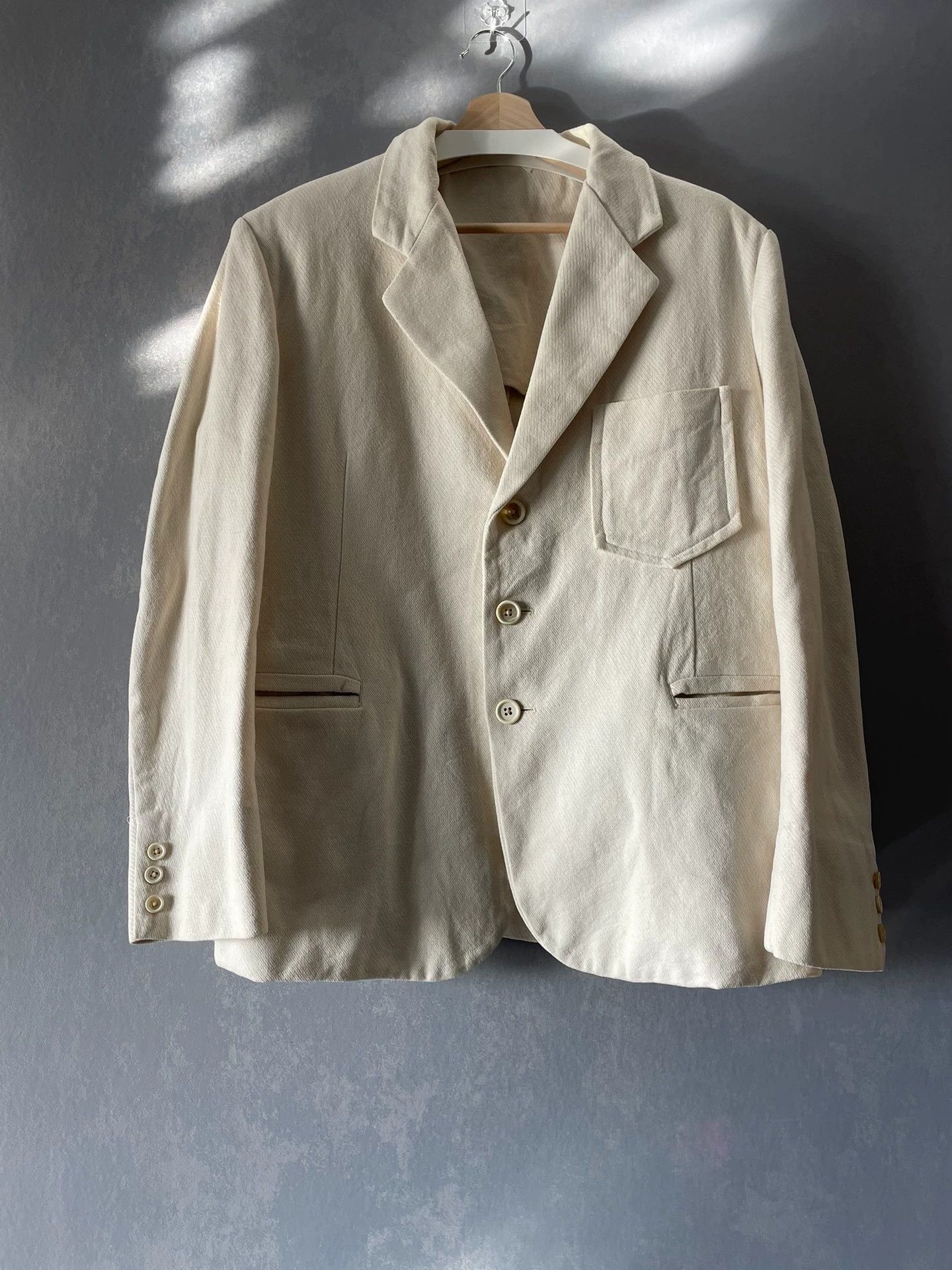 Yohji Yamamoto Yohji Yamamoto 1996SS Flower & Boy Thick Canvas Jacket M Size US M / EU 48-50 / 2 - 1 Thumbnail