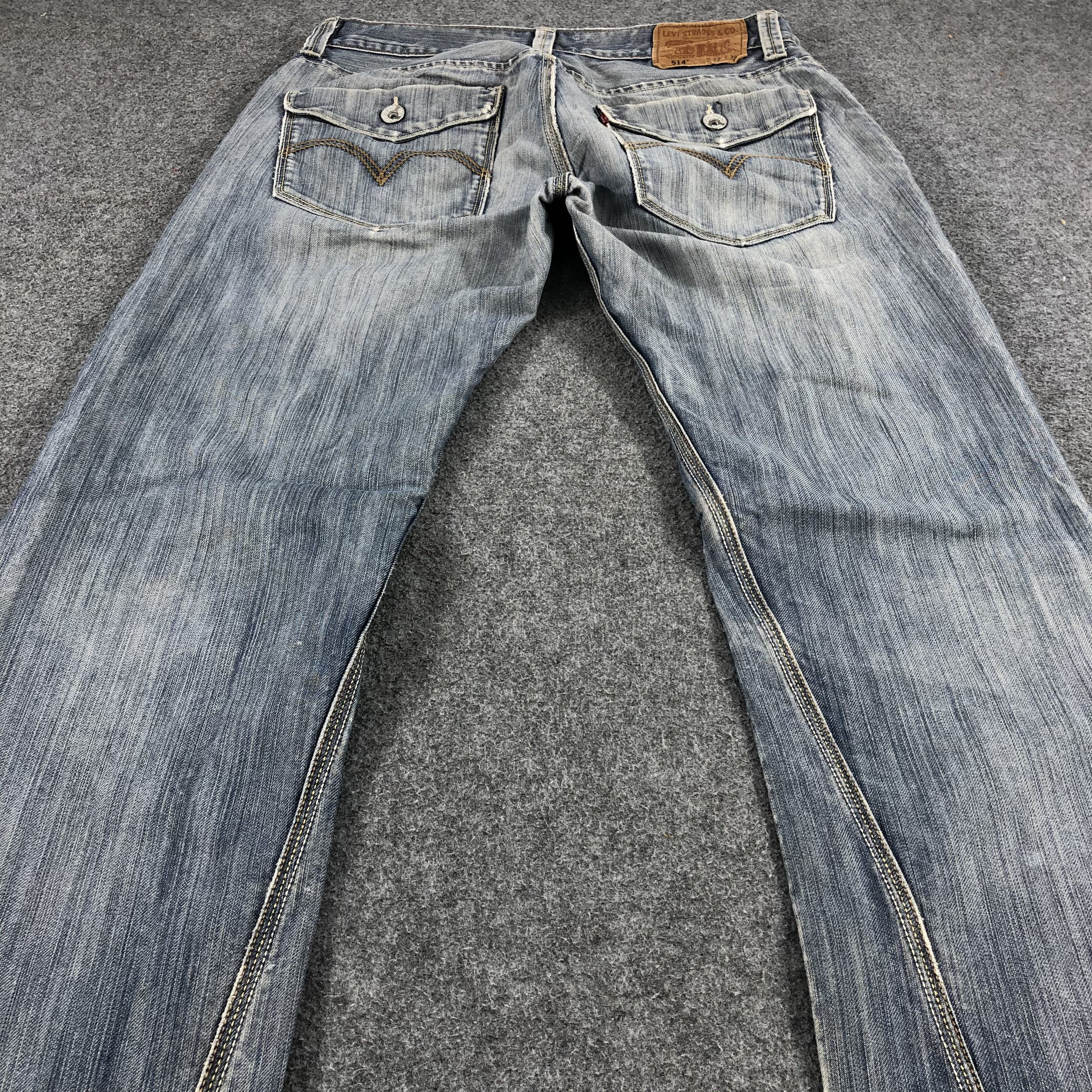 Dirty Levis 514 Vintage Jeans Faded Blue Denim-J1093
