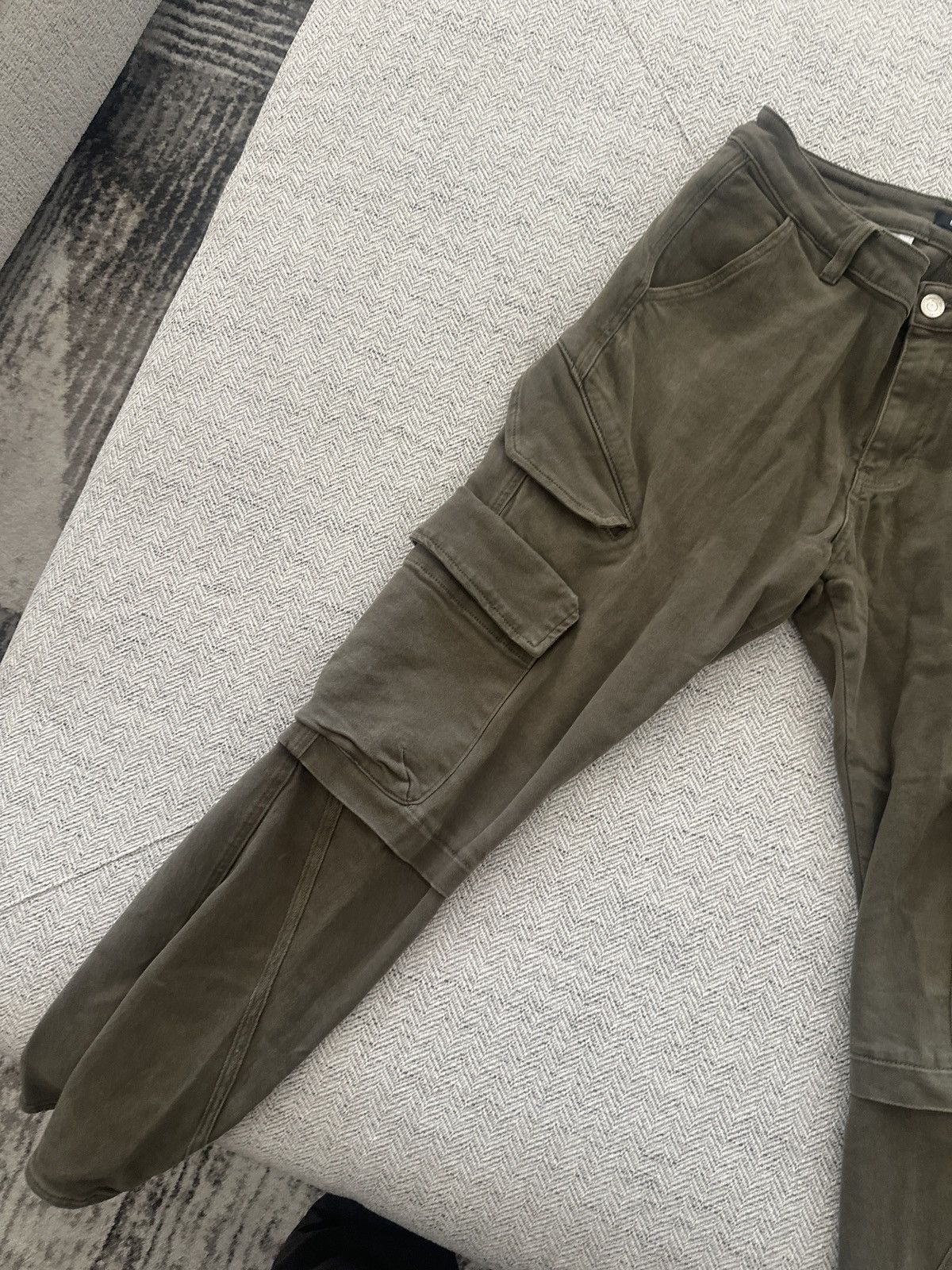 Embellish EMBELLISH NYC WASHED GREEN DENIM CARGO PANTS Size US 36 / EU 52 - 2 Thumbnail