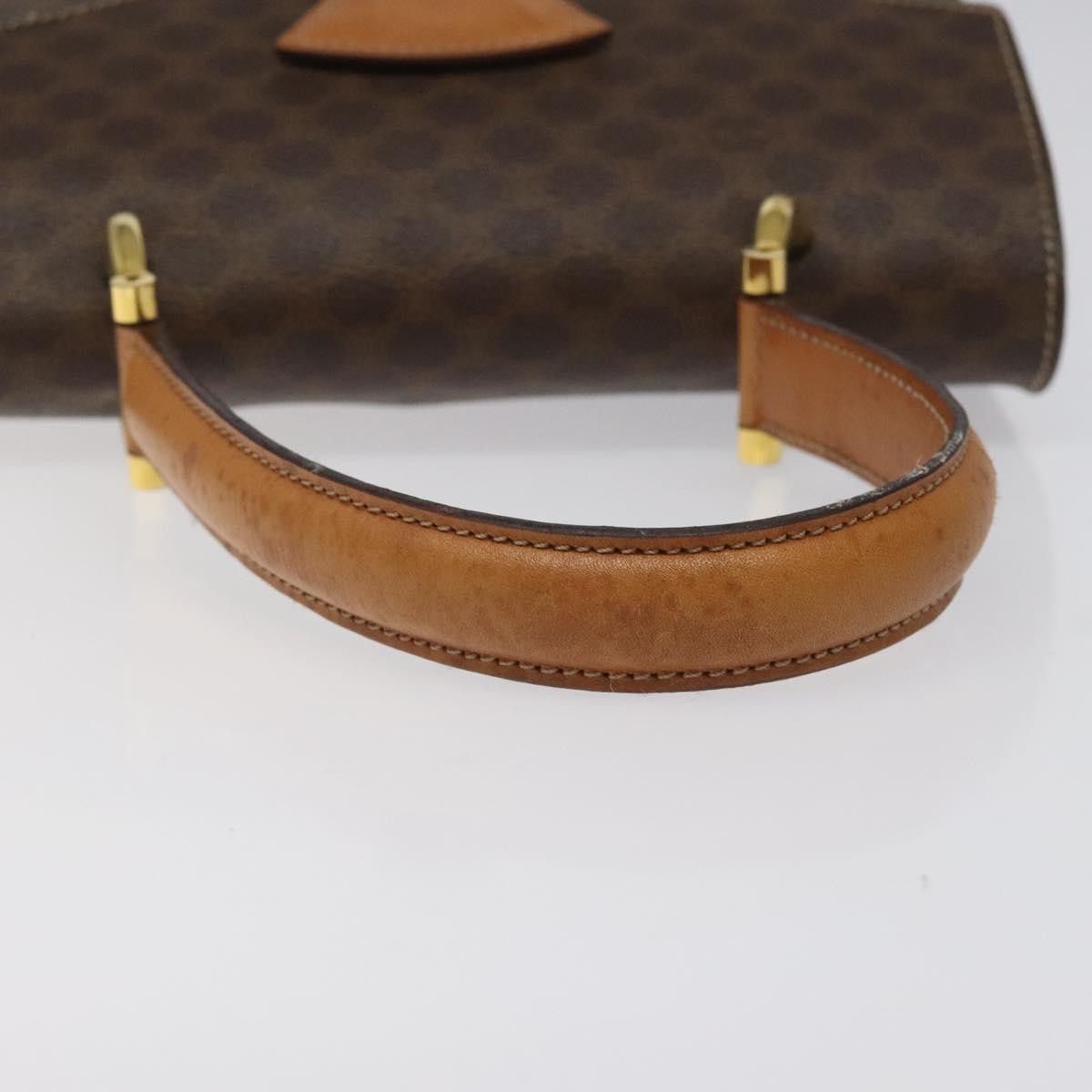 Celine CELINE Macadam Canvas Hand Bag Pvc Leather Brown Gold Size ONE SIZE - 7 Thumbnail