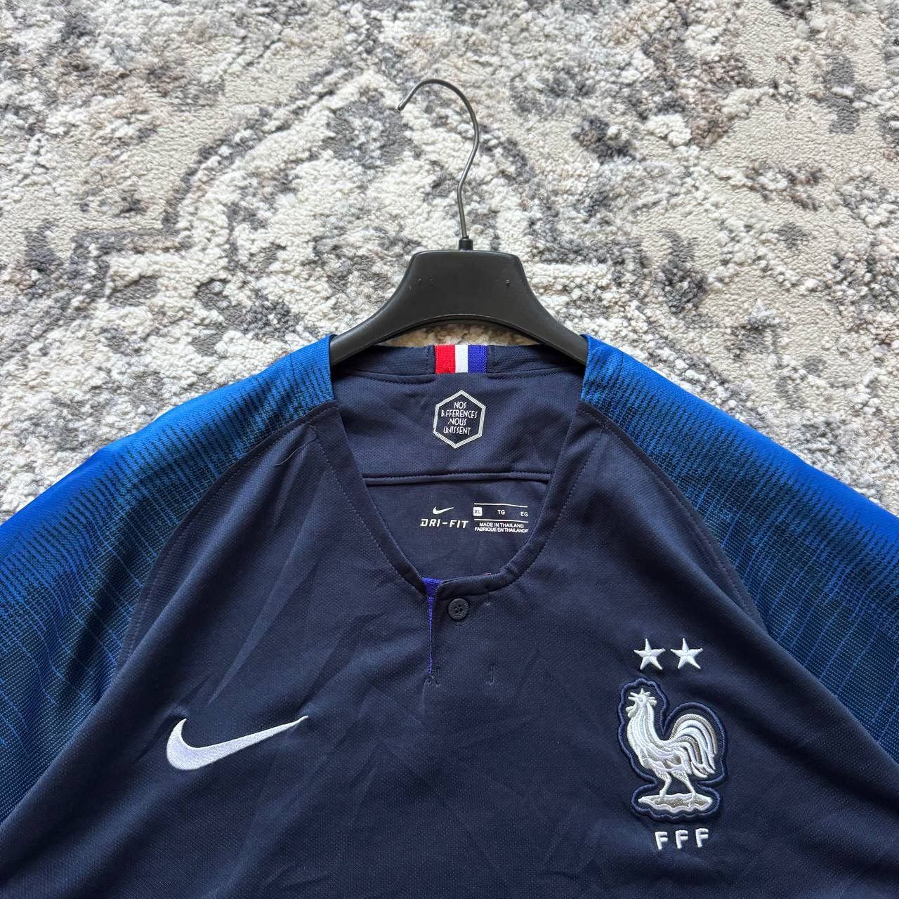 Nike 2018 Nike France soccer jersey le blue Size US XL / EU 56 / 4 - 3 Thumbnail