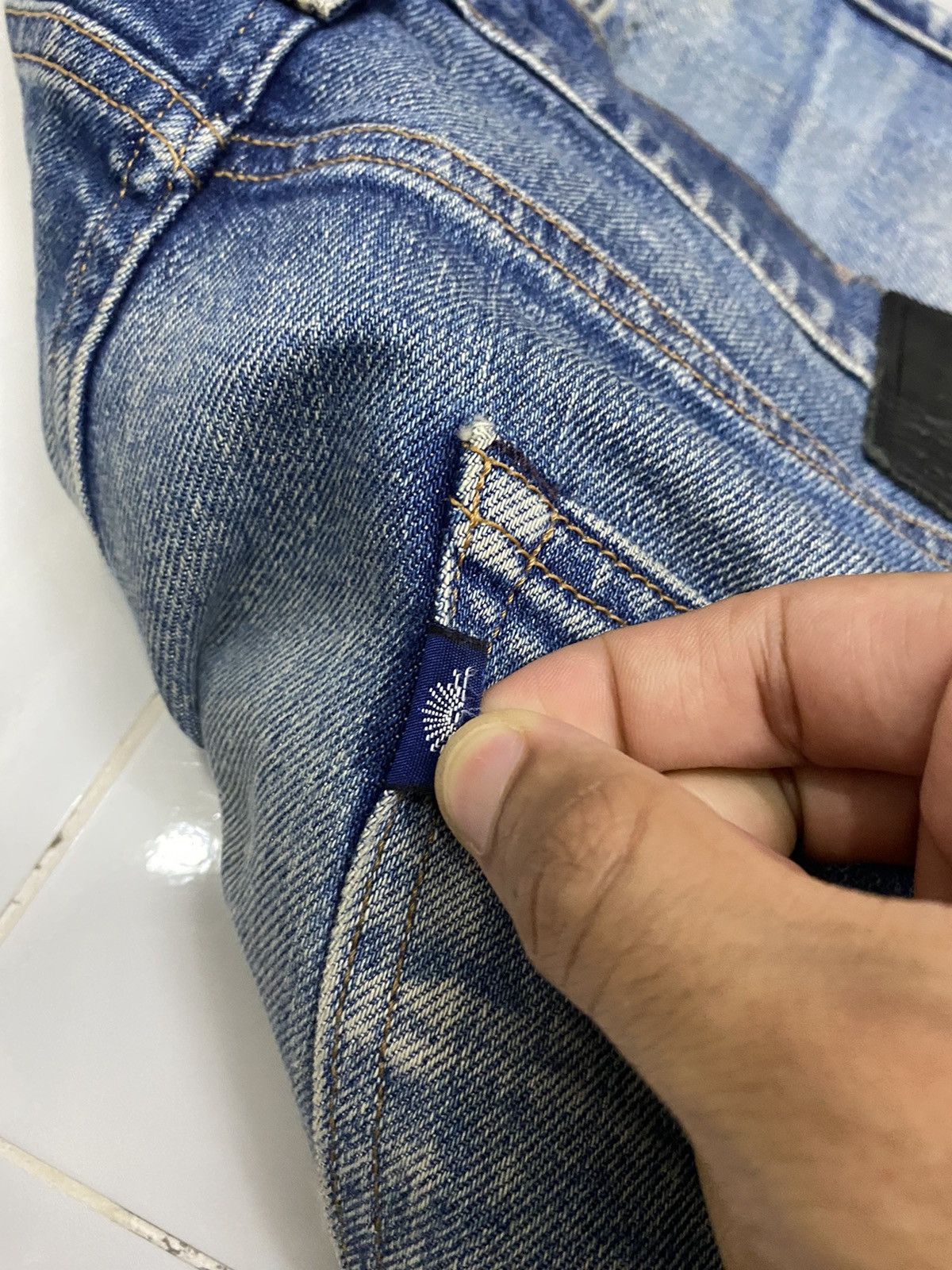 Japanese Brand × Levi's × Levi's Made & Crafted LEVIS MADE & CRAFT JAPAN MADE SELVEDGE DISTRESSED DENIM JEAN Size US 35 - 14 Thumbnail