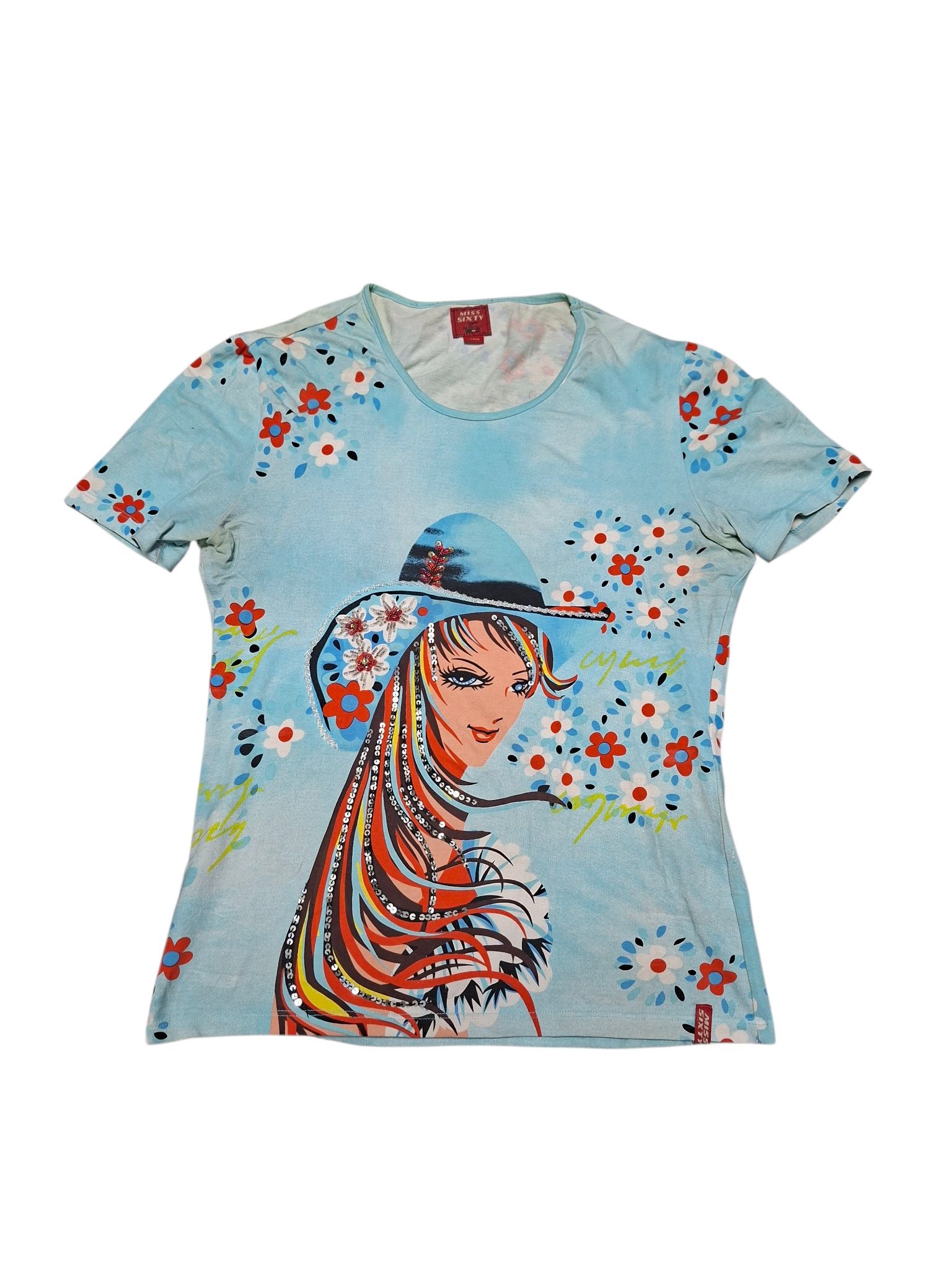 Miss Sixty MISS SIXTY VINTAGE AVANT GARDE LADY`S TEE Size L / US 10 / IT 46 - 1 Thumbnail