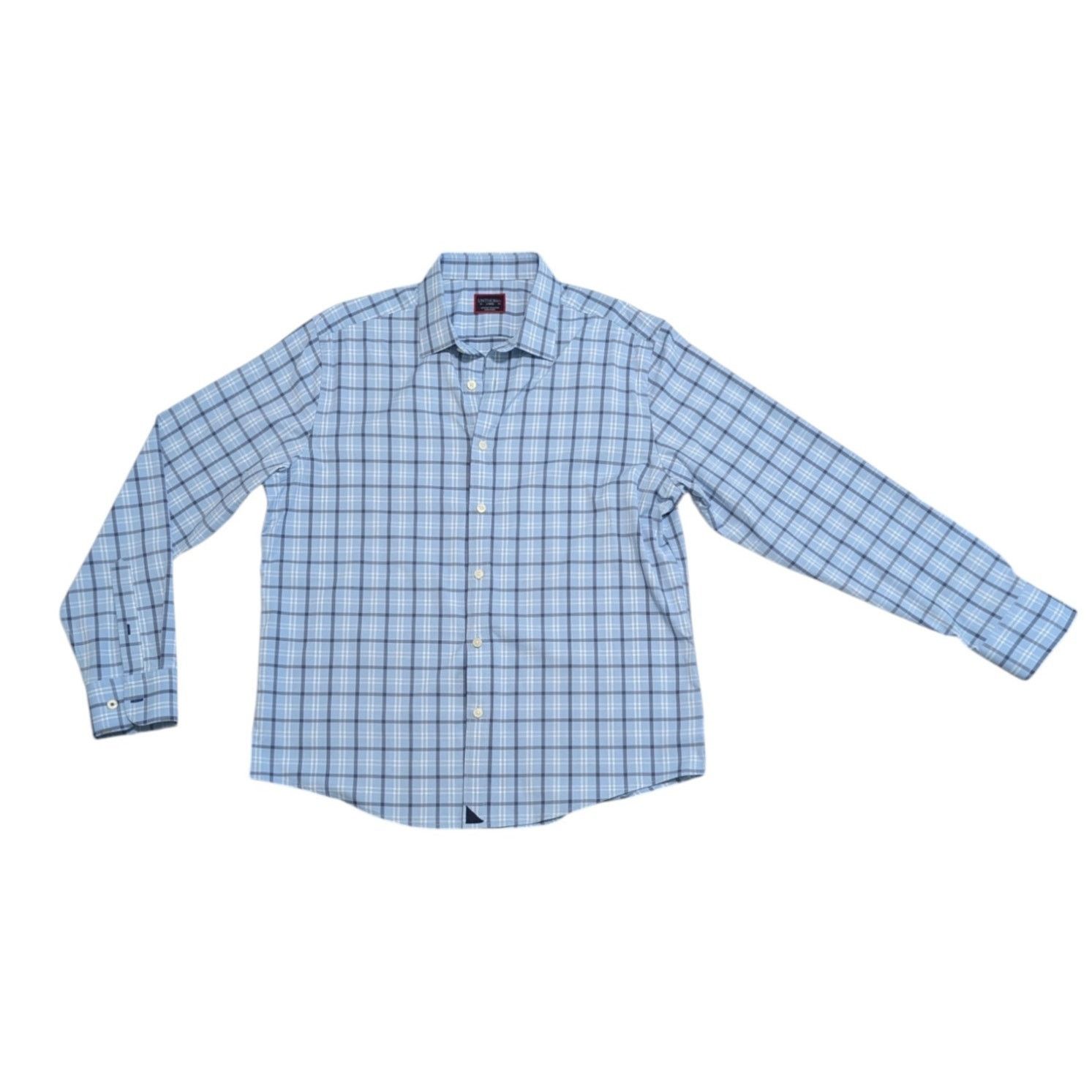 UNTUCKit UNTUCKit Wrinkle Free Mantanzas Shirt Teal Blue Plaid Large Size US L / EU 52-54 / 3 - 1 Thumbnail