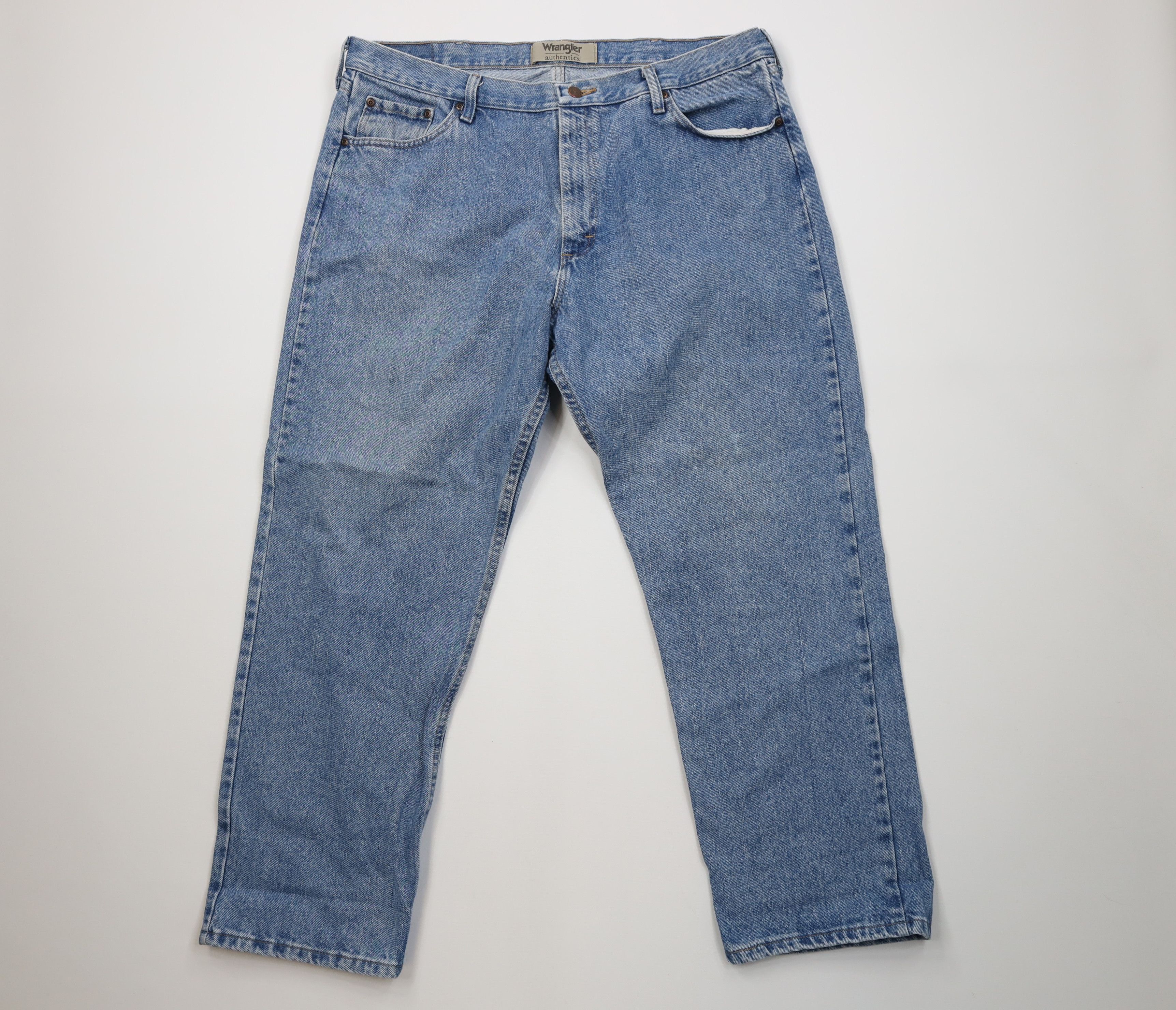 Wrangler Vintage Y2K Wrangler Faded Wide Leg Denim Jeans Blue Cotton Size US 40 / EU 56 - 1 Thumbnail