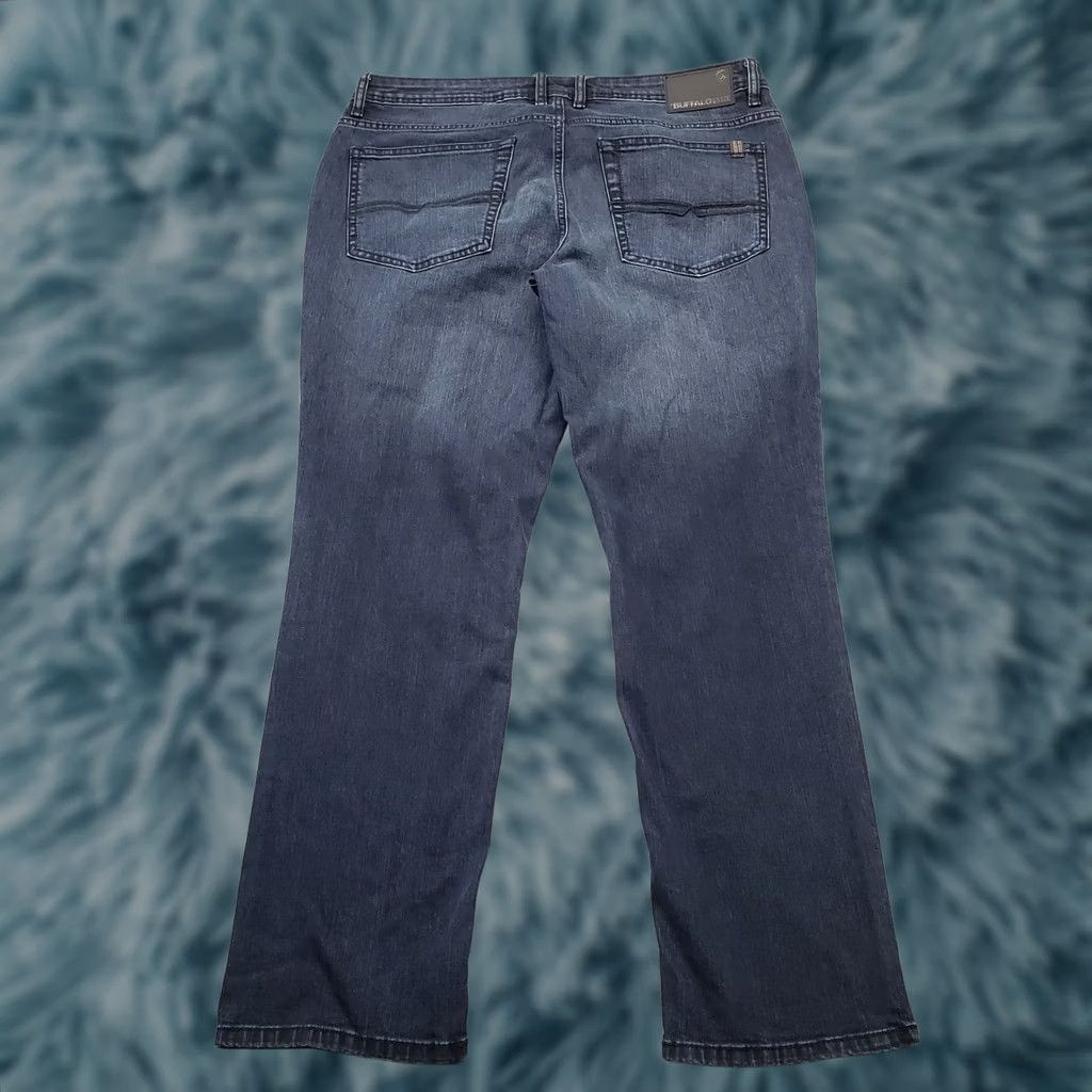 Buffalo David Bitton Buffalo Mens Jeans Buffalo Jackson Slim Straight Jeans Mens 34x30 Blue Denim Dark Wash Pant Size US 34 / EU 50 - 1 Thumbnail
