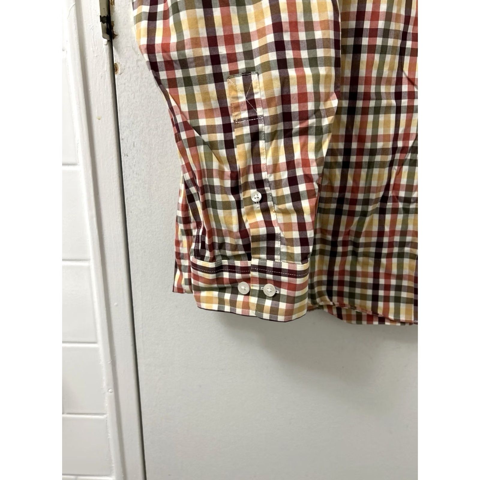Vintage LL Bean Shirt Mens Large Red Orange Plaid Oxford Button Down Long Sleeve 505642 Size US L / EU 52-54 / 3 - 6 Thumbnail