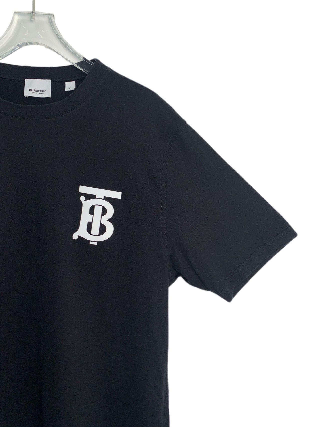 Burberry Burberry Black Tb Logo Printed Cotton T-Shirt Size S / US 4 / IT 40 - 4 Thumbnail