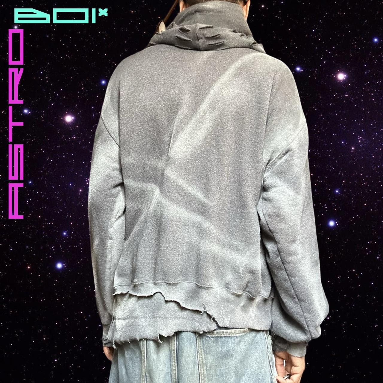 Other ASTROBOI* Gray Ripped Deconstructed Zip Up Sweatshirt - XXL Size US XXL / EU 58 / 5 - 5 Thumbnail