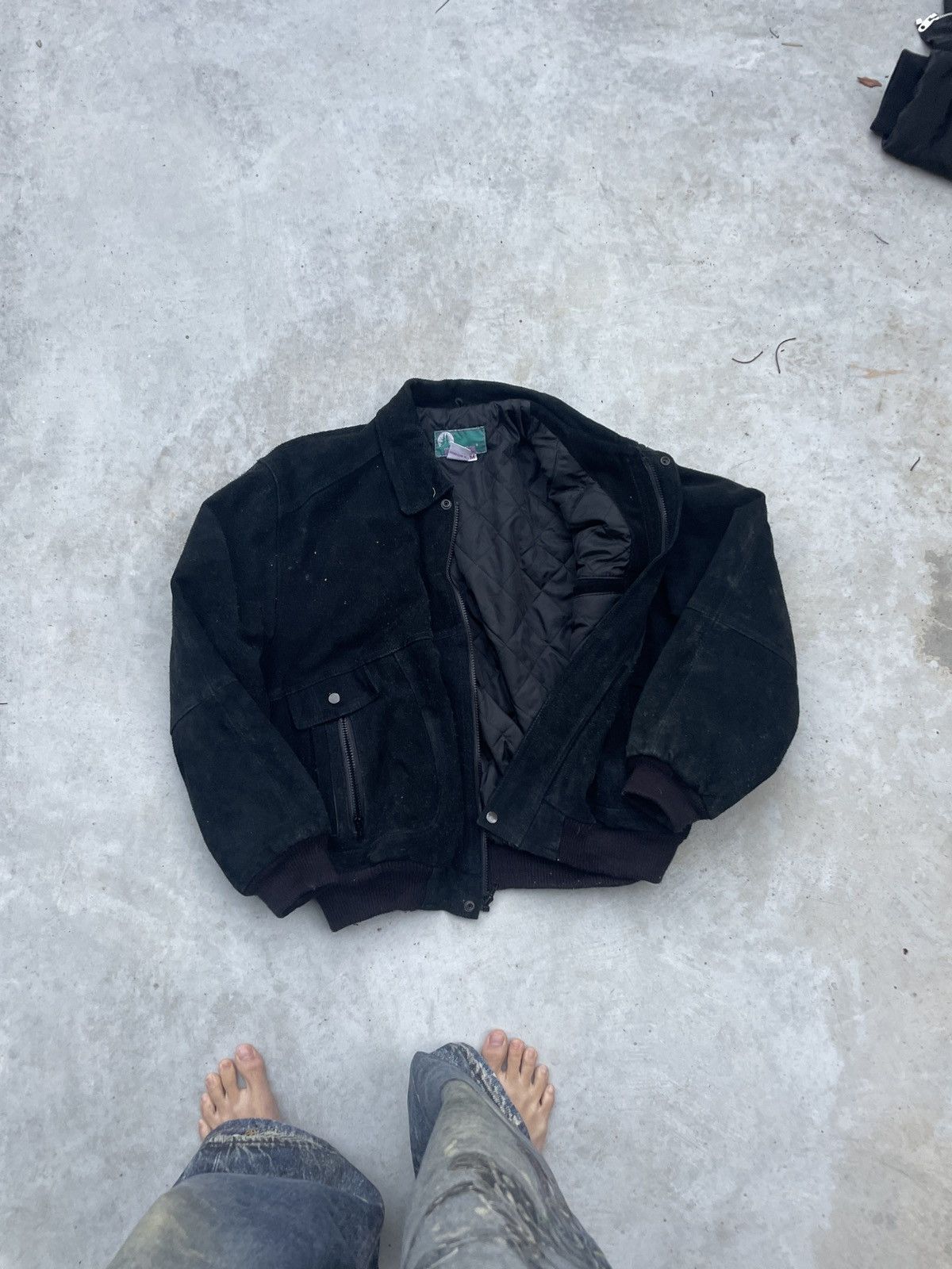 Vintage Vintage Suede Bomber Jacket Size US M / EU 48-50 / 2 - 2 Thumbnail