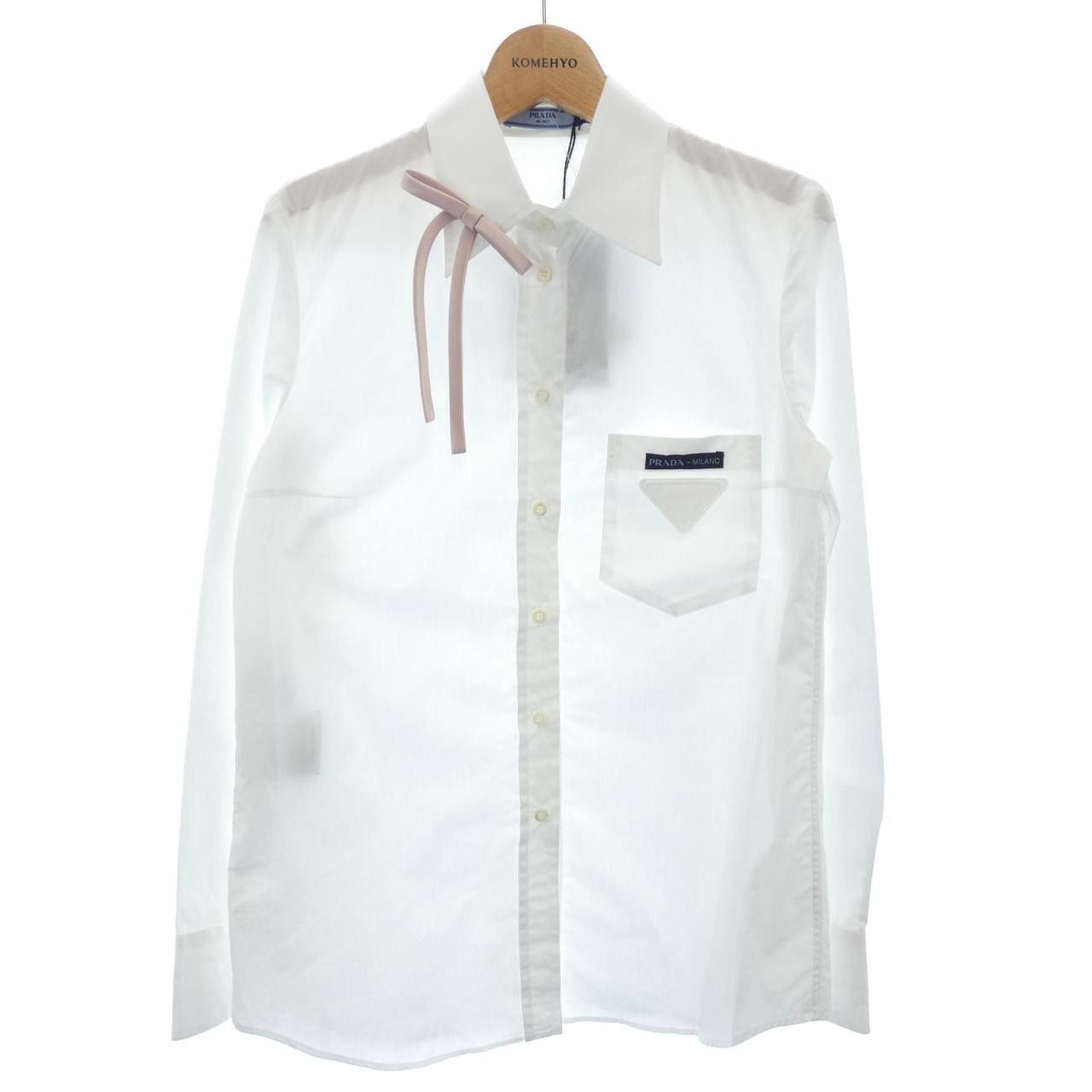 Prada Prada Prada Cotton Shirt Textile Dress Shirt P425DG S191 1UJ0 DUTY FREE for USA Size ONE SIZE - 1 Thumbnail