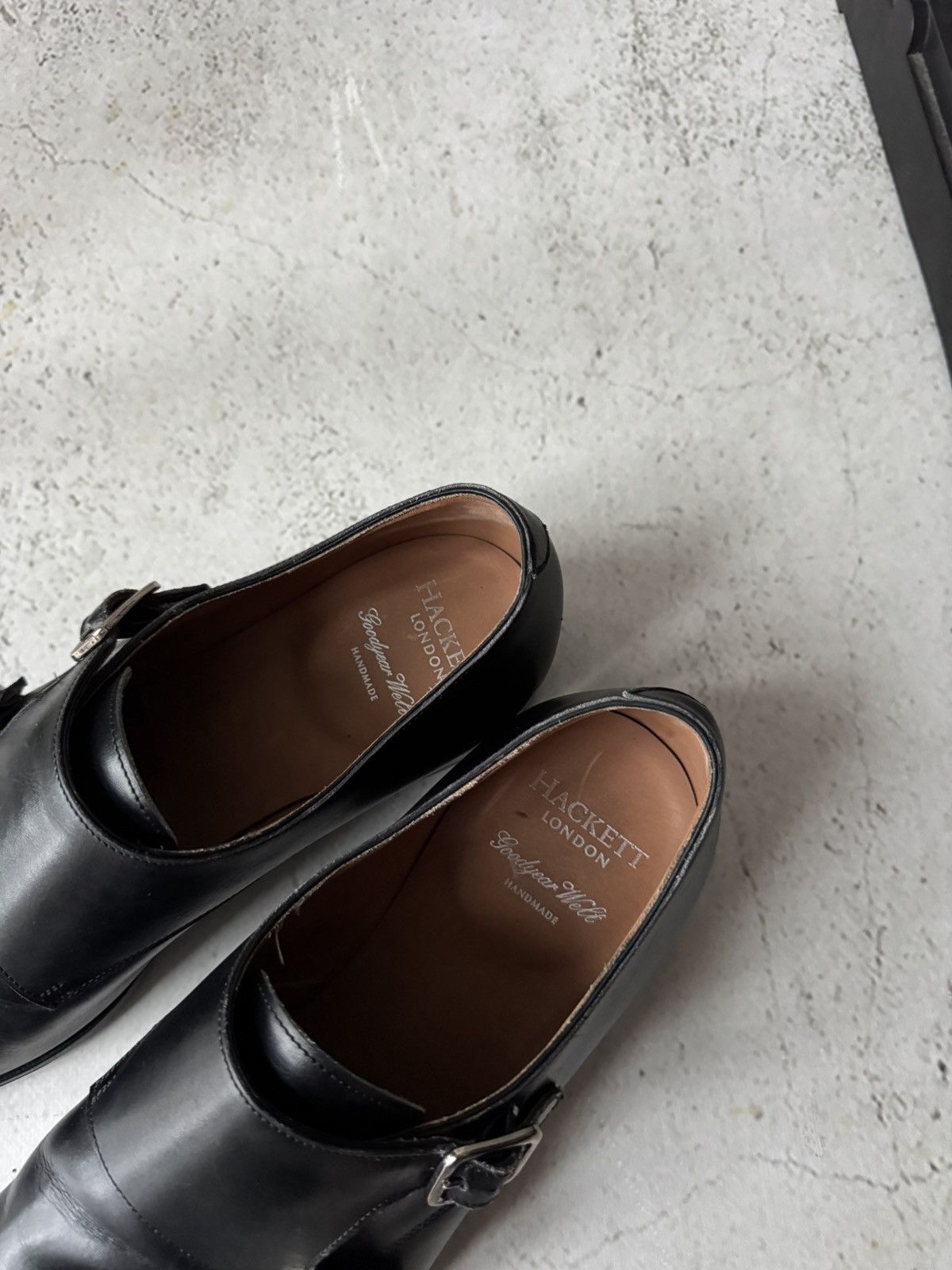 Hackett Hackett London Double Monk Black Mens 9 Classic Dress Shoes Size US 9 / EU 42 - 8 Thumbnail