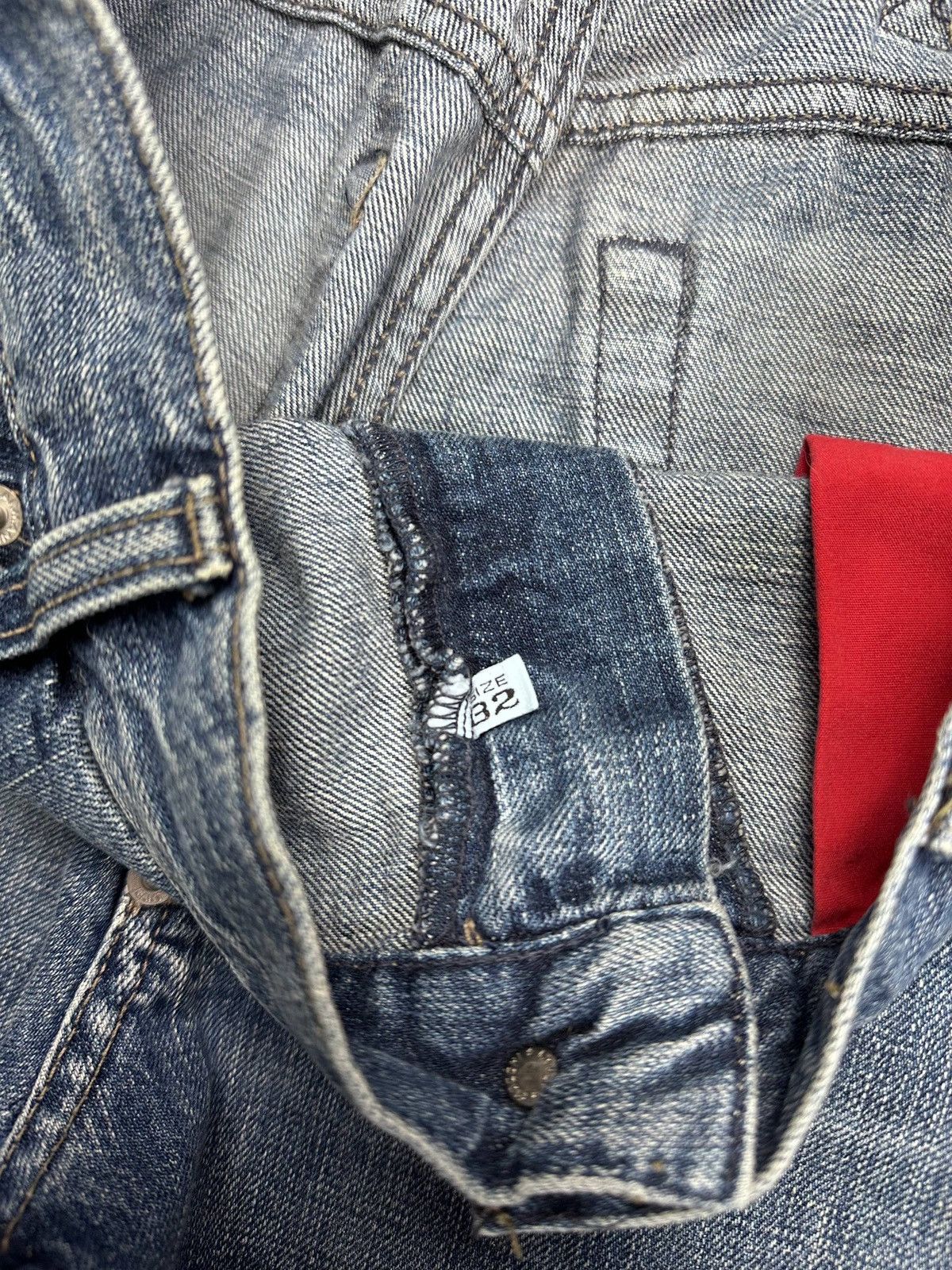 Armani Vintage 90s Armani Metal Logo Baggy Y2K Jeans U20 32 Size US 32 / EU 48 - 10 Thumbnail