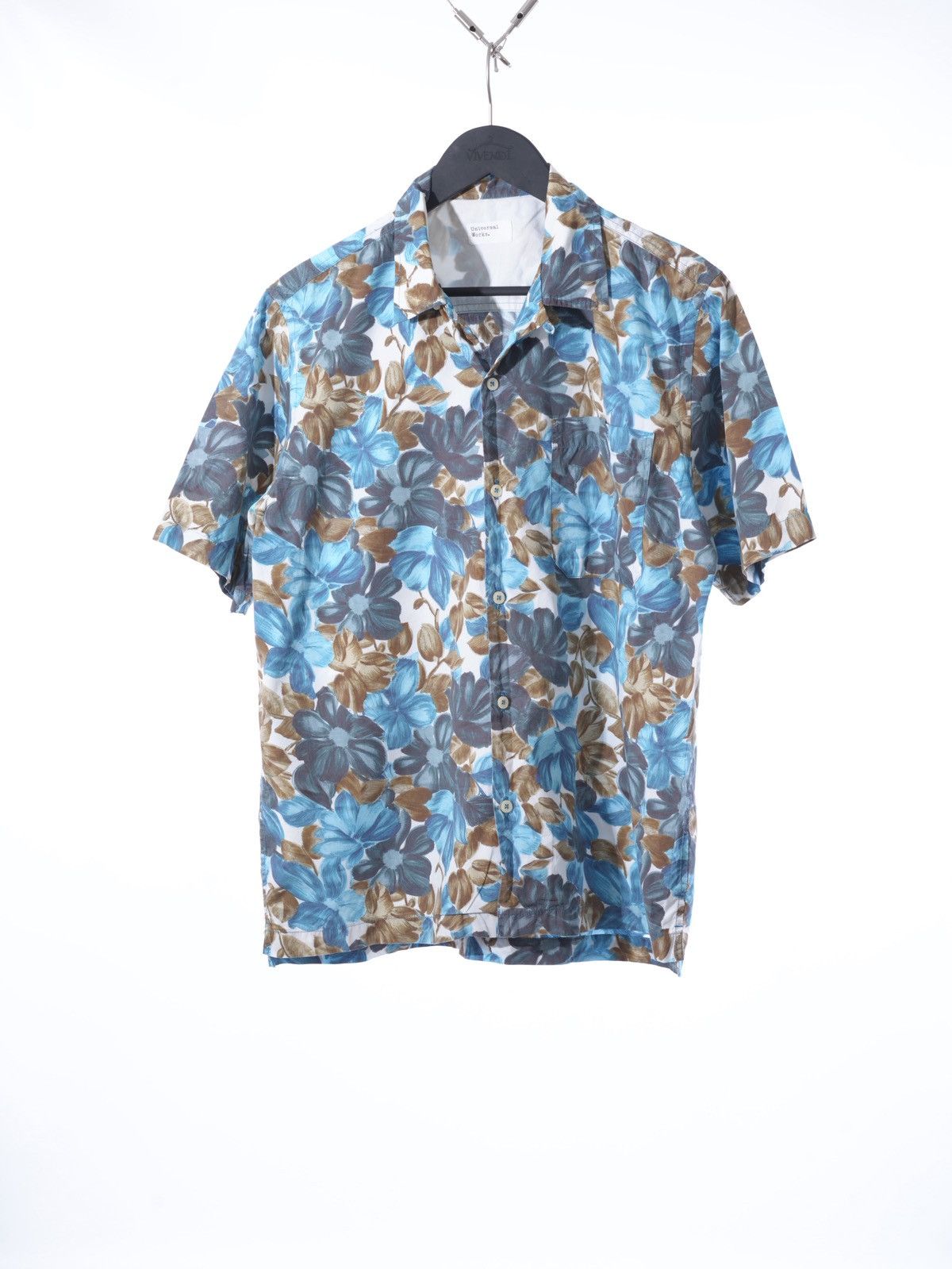 Universal Works Universal Works Men's Shirt Blue Floral Print M Size US M / EU 48-50 / 2 - 1 Thumbnail