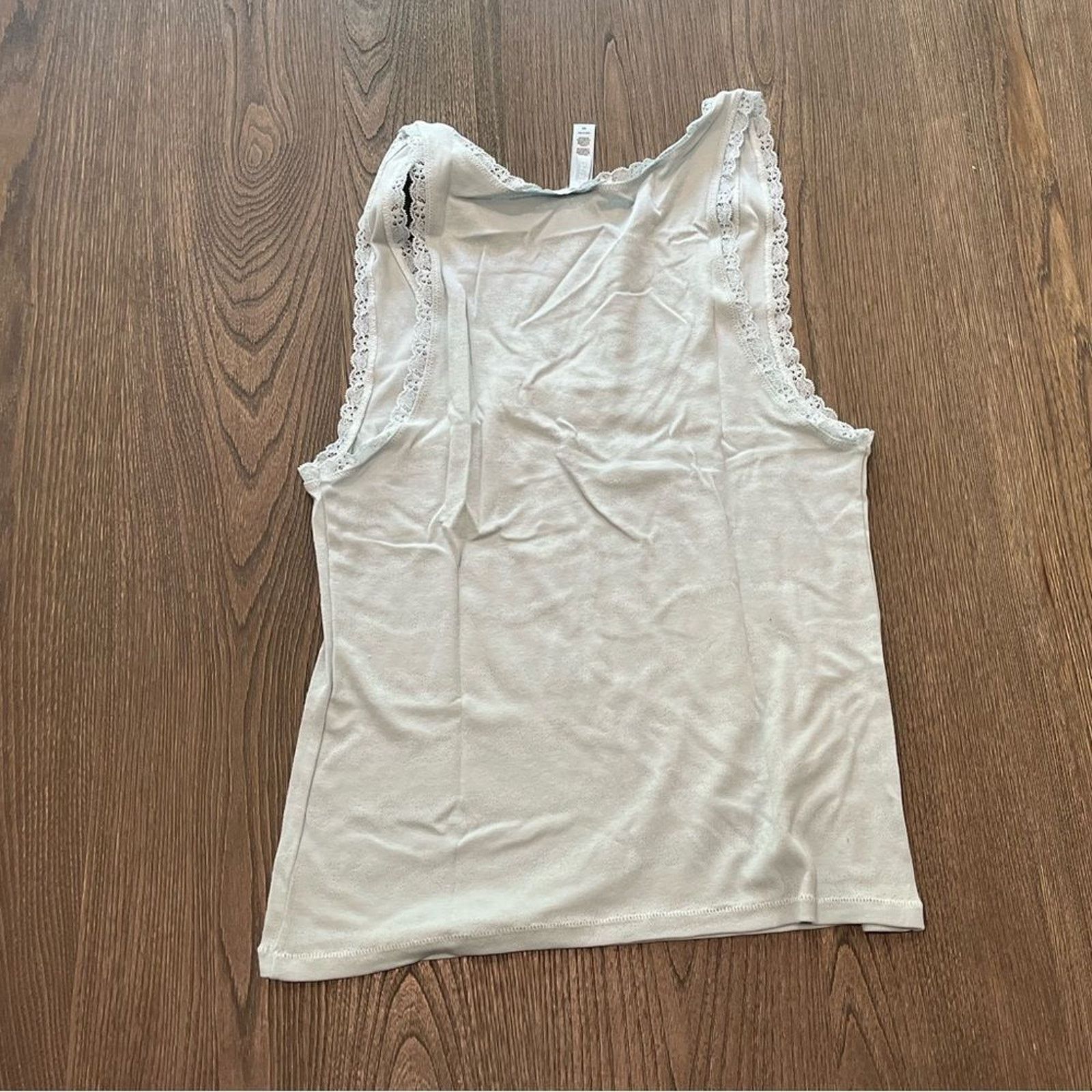 SKIMS NWT Skims Lace Pointelle Tank Top Sky Blue Size 4X Size 4XL / US 24-26 - 5 Thumbnail
