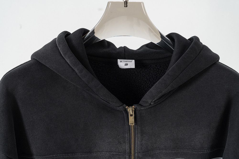 Designer × Vintage Streetwear 90s Fade Stripe Design Hoodie (Size M-Black) New Size US M / EU 48-50 / 2 - 4 Thumbnail