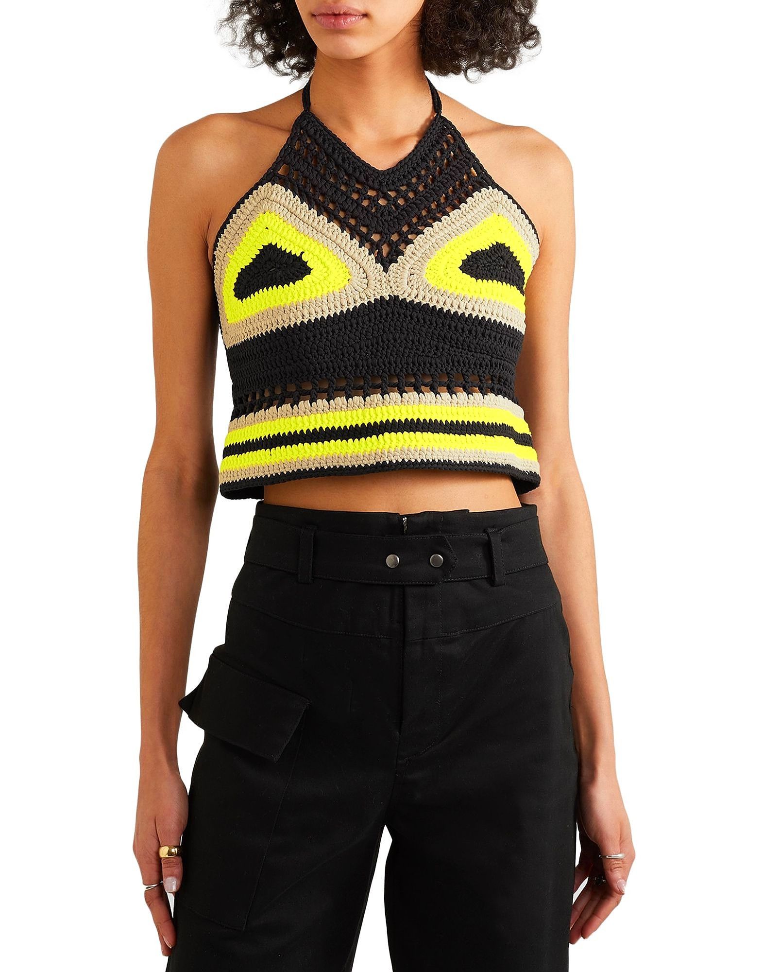 Ambush Design o1mle1224 Size : OS/ Waves Crochet Top in Multicolor Size ONE SIZE - 3 Thumbnail