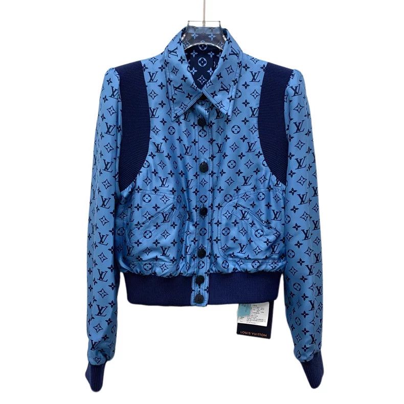 Louis Vuitton Louis Vuitton 22 dark blue logo full print mulberry silk l Size XXS / US 00 / IT 34 - 3 Thumbnail