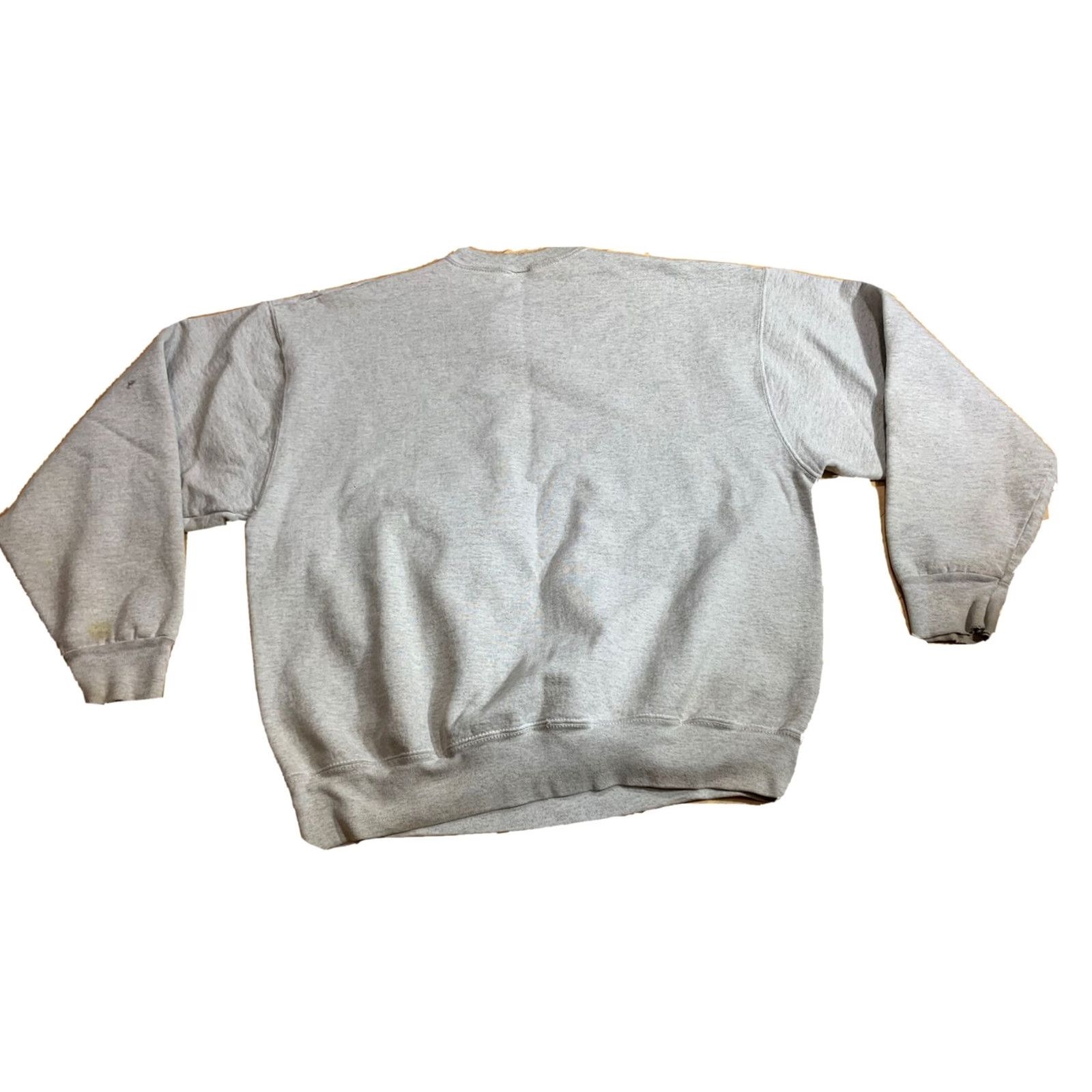 Fruit Of The Loom VINTAGE 90s In Hoc Signo Vince's Men's Distressed Gray Crewneck Sweatshirt XL Size US XL / EU 56 / 4 - 4 Thumbnail