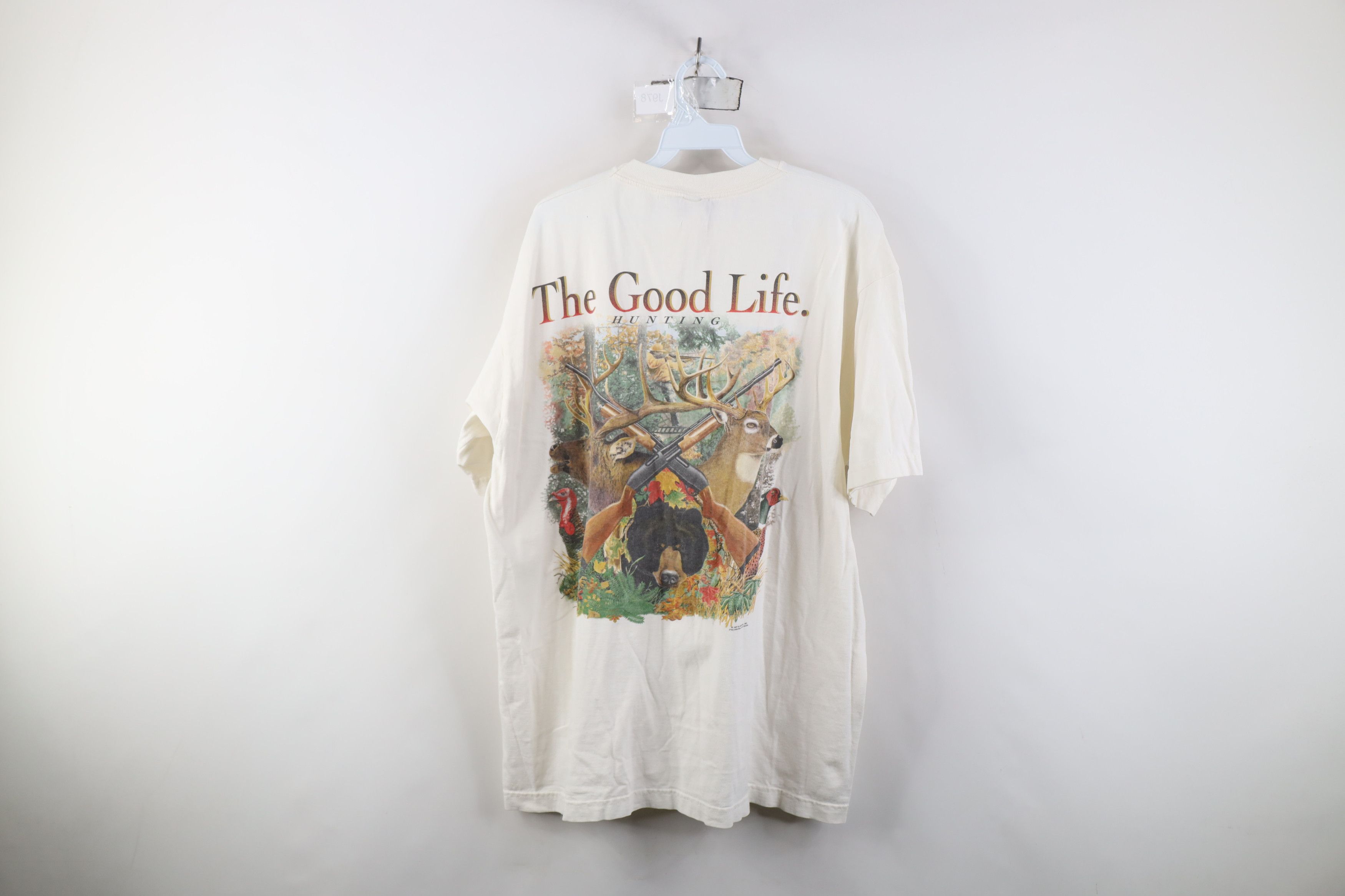 Vintage Vintage 90s Streetwear Life Hunting Nature Deer Buck T-Shirt Size US XL / EU 56 / 4 - 14 Thumbnail