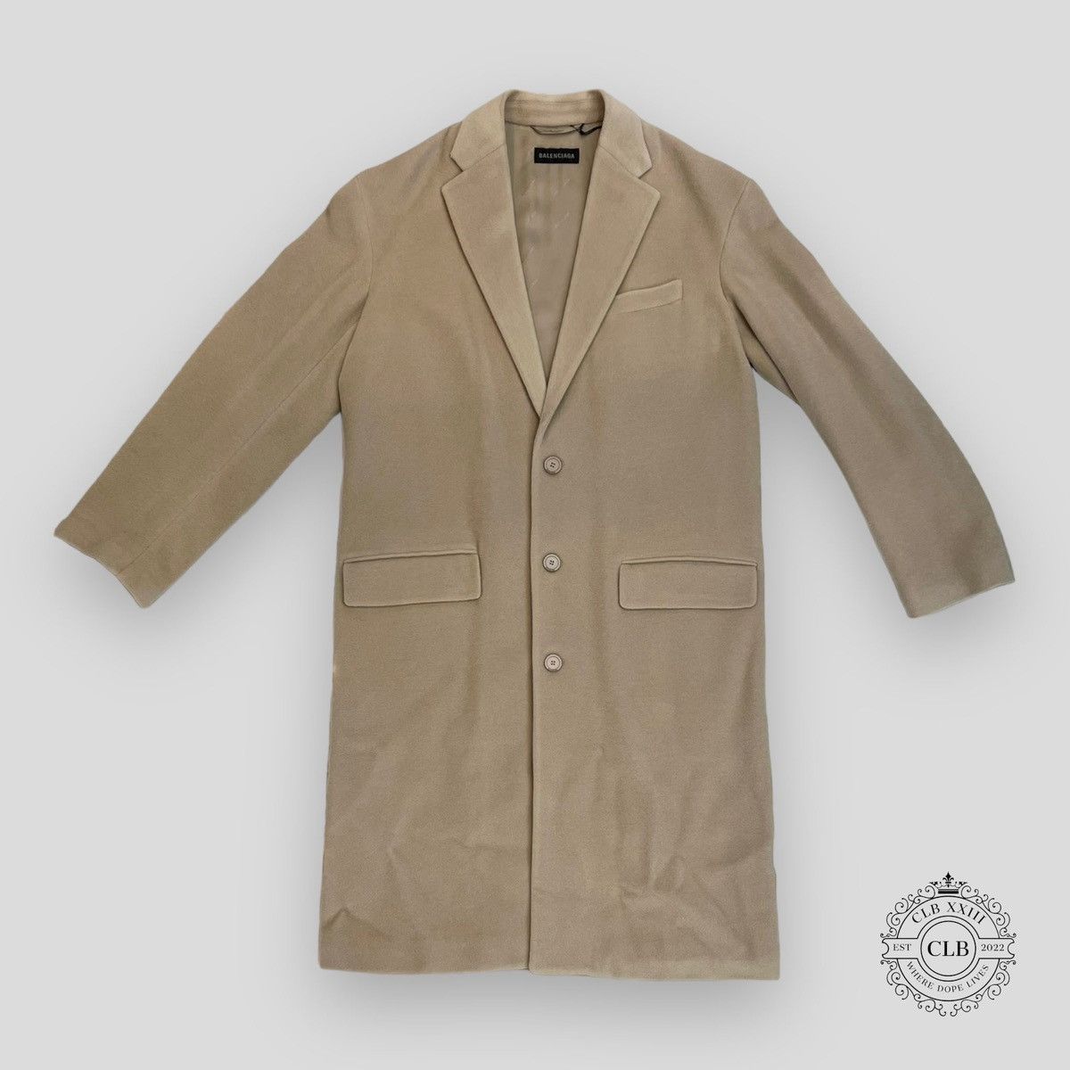 Balenciaga Balenciaga Oversized Brushed Coat in Camel Size US S / EU 44-46 / 1 - 1 Thumbnail