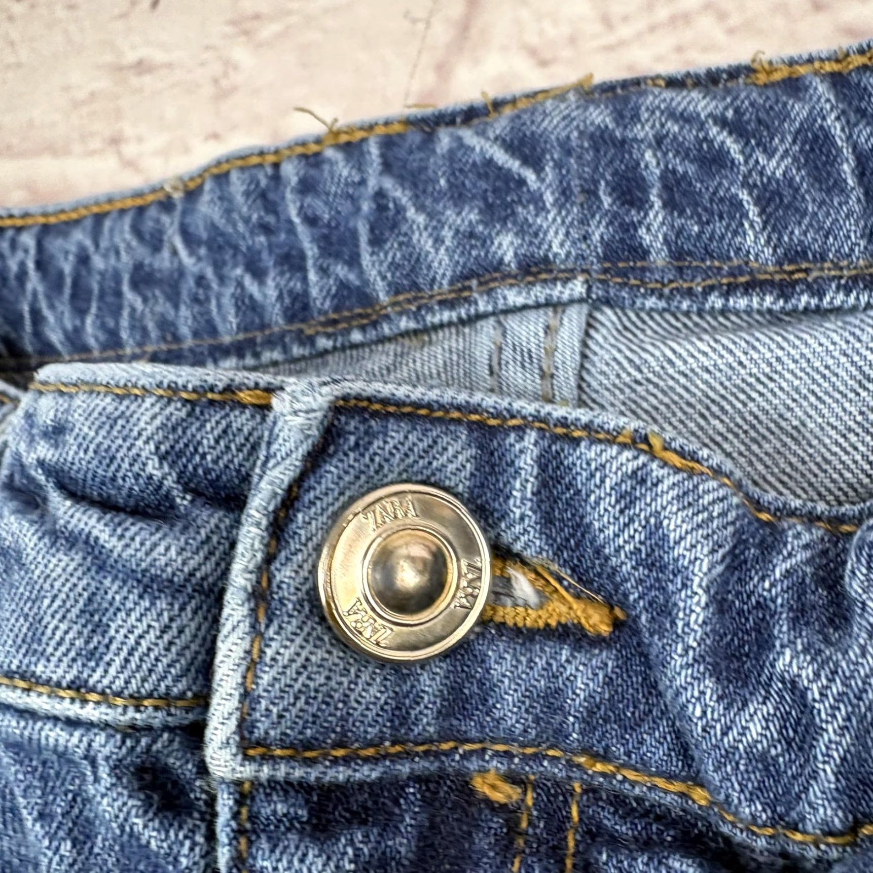 Zara Zara Jeans Womens 29 Medium Wash Blue Mid Rise Relaxed Wide Leg Denim 29x27 Jeans Womens Regular Blue 29in 27in Cotton Denim Relaxed Wide-Leg 5-Pocket Size 29" - 4 Thumbnail