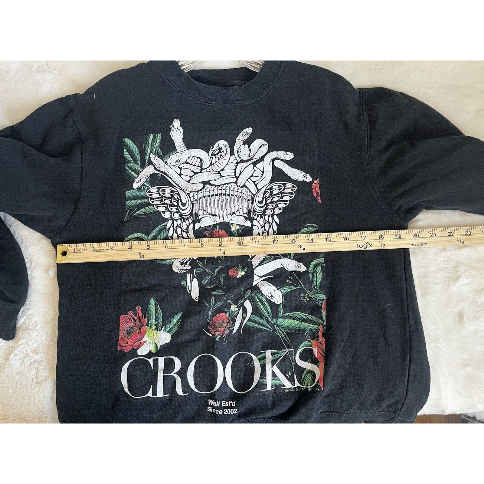 Crooks & Castles Crooks & Castles small Black Sweatshirt Medusa Floral Snakes Size US S / EU 44-46 / 1 - 6 Thumbnail
