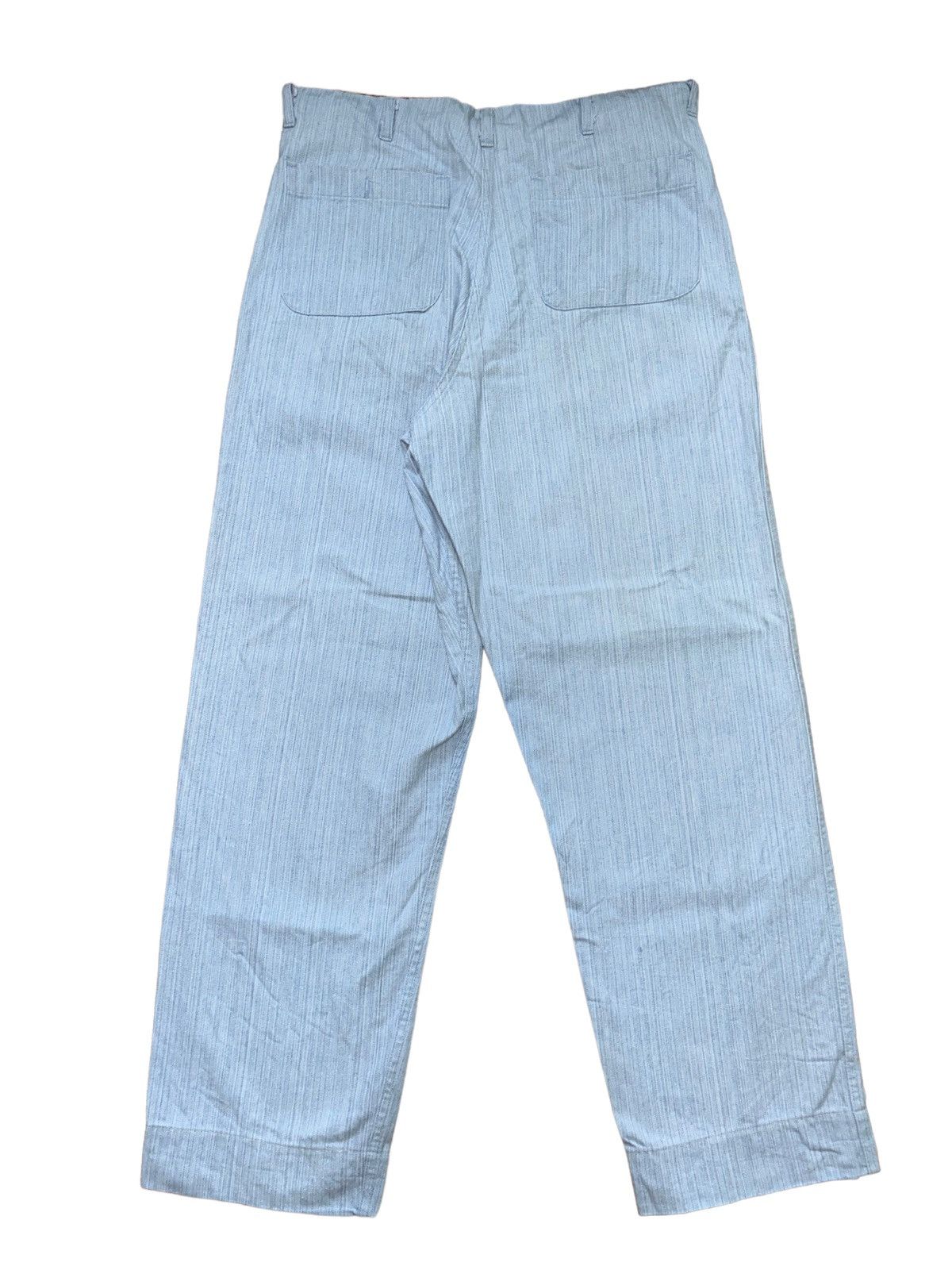 Japanese Brand 80s Military Blue Pants Talon Zipper Size US 31 - 2 Thumbnail