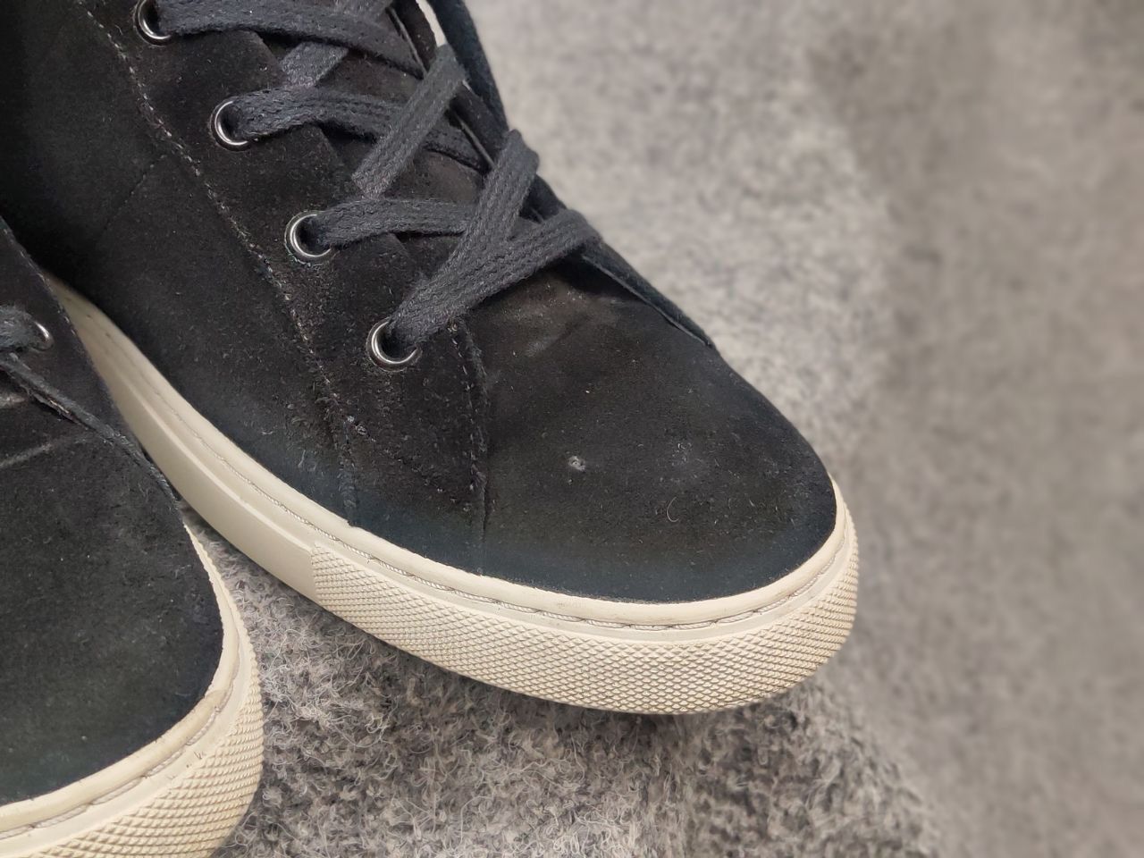 Iro IRO Design suede leather black Lace hi top sneakers Size US 7 / EU 40 - 18 Thumbnail