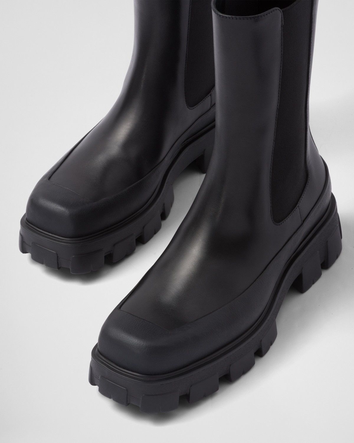 Prada o1la1rc1a0925 Leather Chelsea Boots in Black Size US 8 / EU 41 - 6 Thumbnail