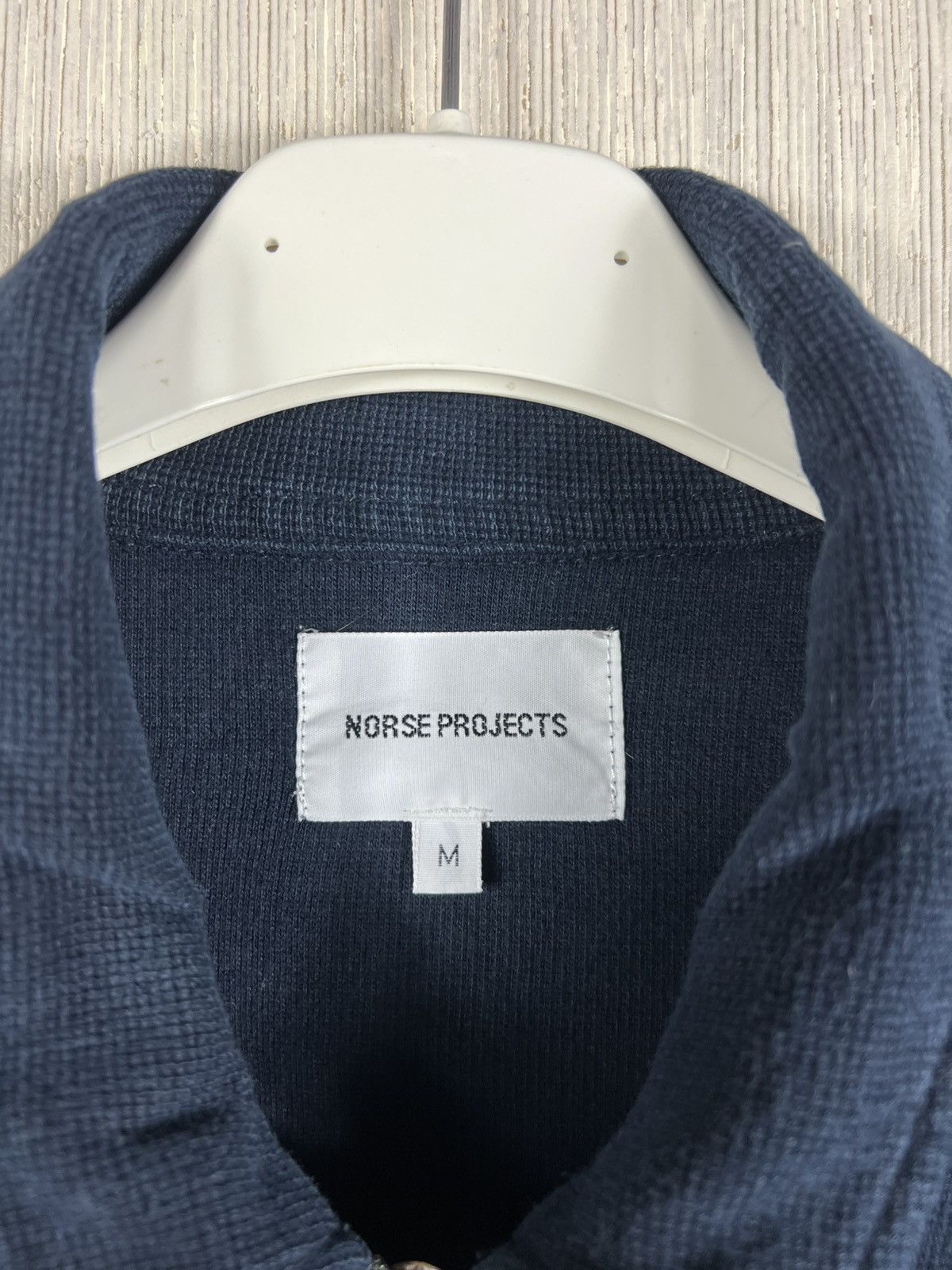 Norse Projects Norse Projects magne fine waffle zip long sleeve navy jacket Size US M / EU 48-50 / 2 - 13 Thumbnail