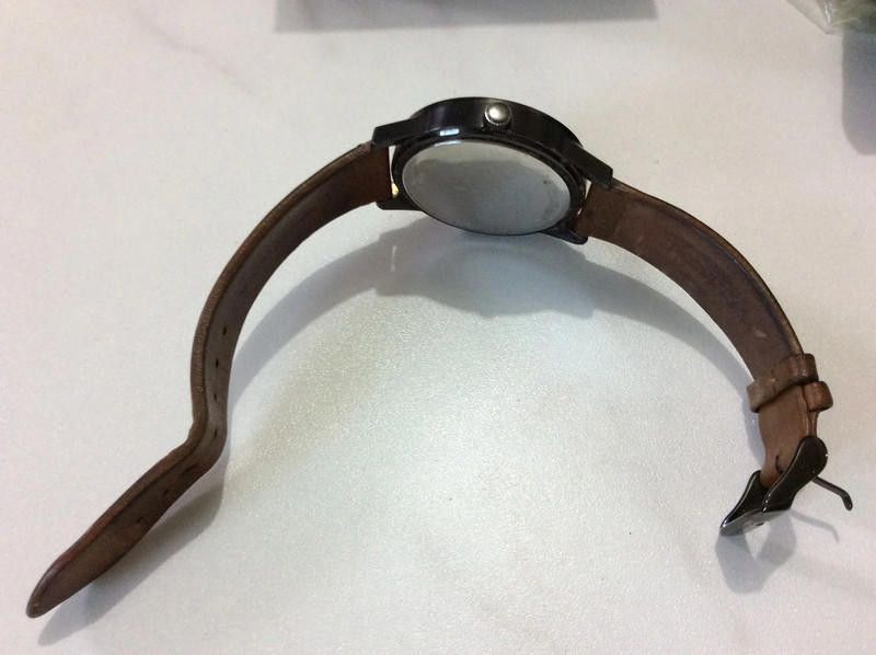 Designer Unknown black dial brown leather strap watch Size ONE SIZE - 9 Thumbnail