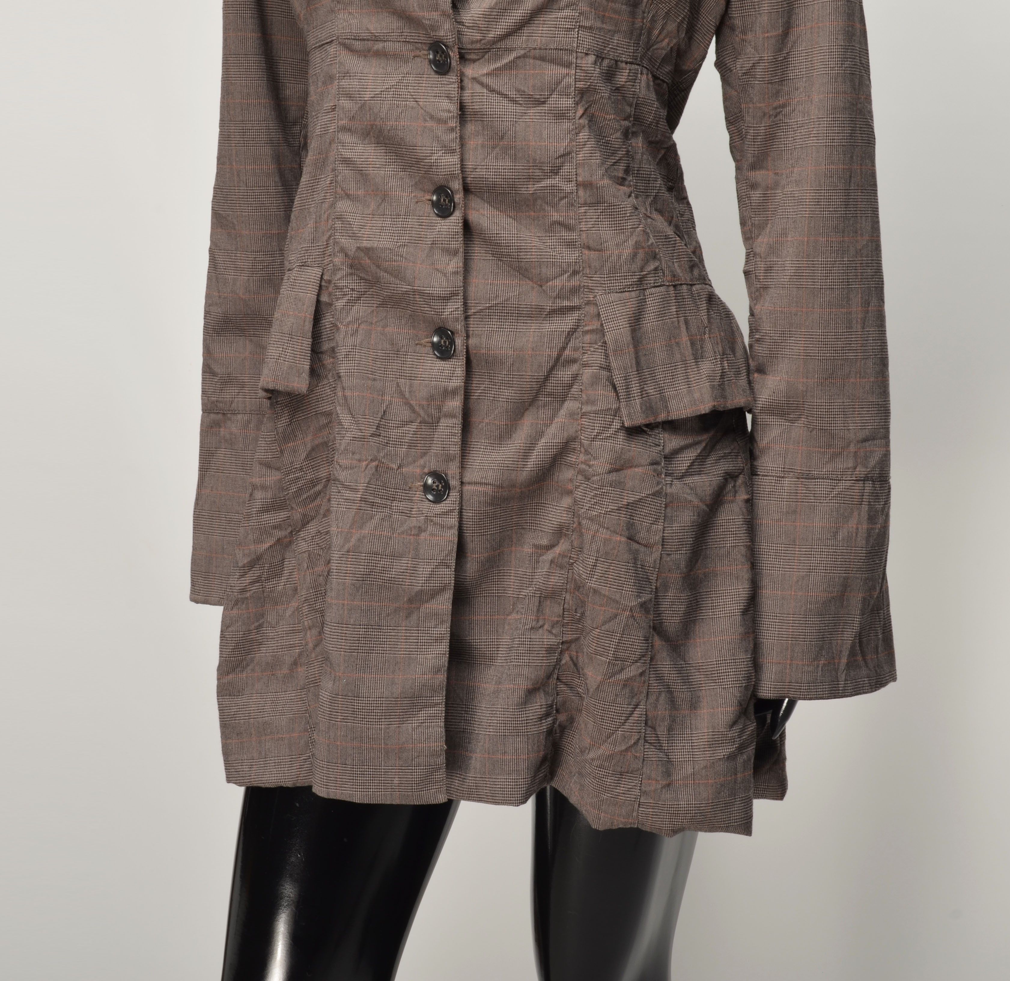 Vintage Vintage Nile Atelier Y2K Fairy Avant Garde Plaid Blaizer Size S / US 4 / IT 40 - 3 Thumbnail
