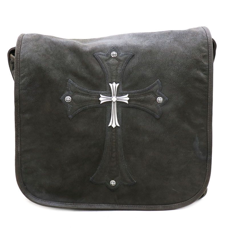 Chrome Hearts Cross Patch Suede Messenger Bag - Bags Luggage