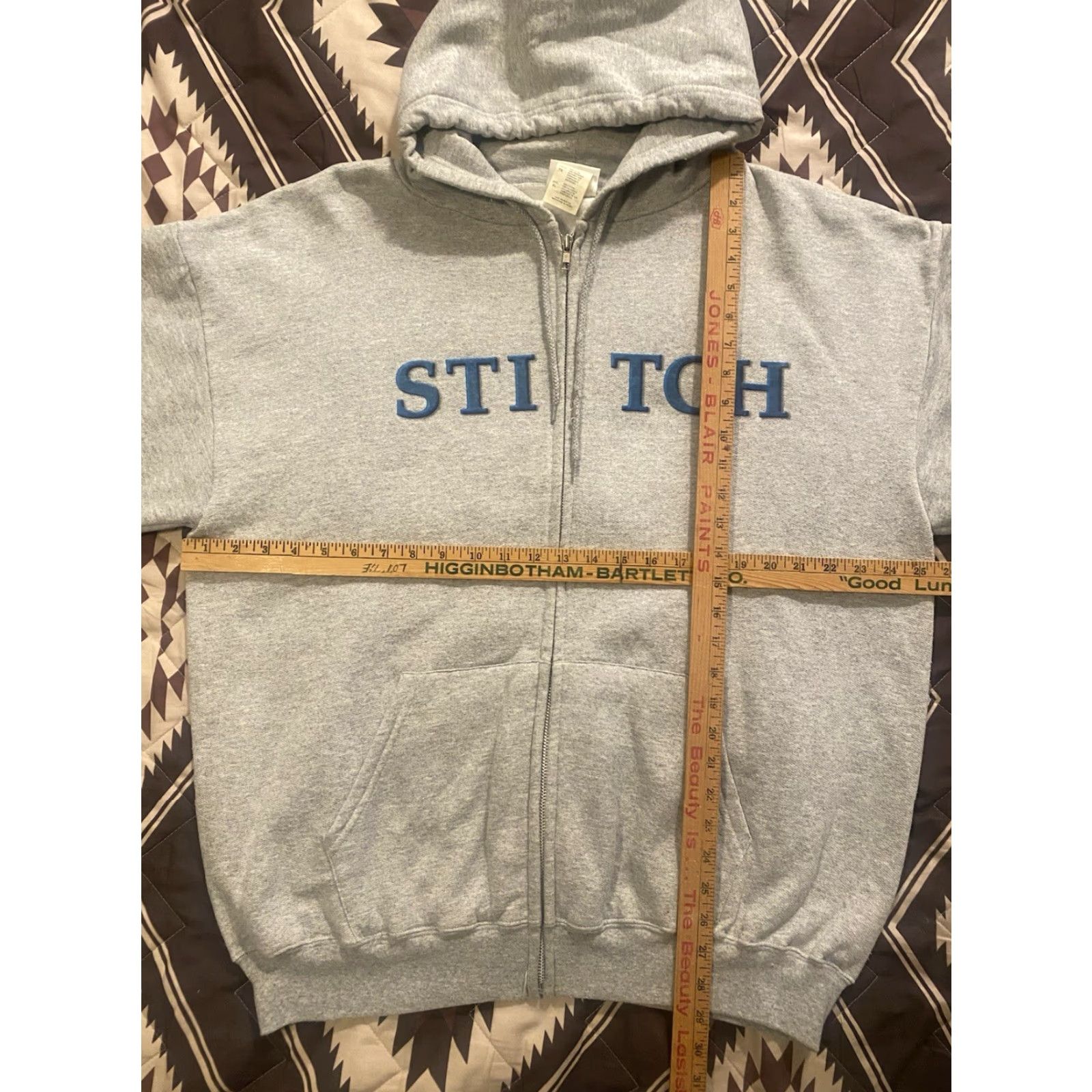 Disney Walt Disney World Lilo & Stitch Full Zip Hoodie Stitch Print Gray Adult XL Hoodie, Graphic Print, Zip, Crew Neck, Cotton Fleece, Men, Cartoon, Hooded Size US XL / EU 56 / 4 - 5 Thumbnail