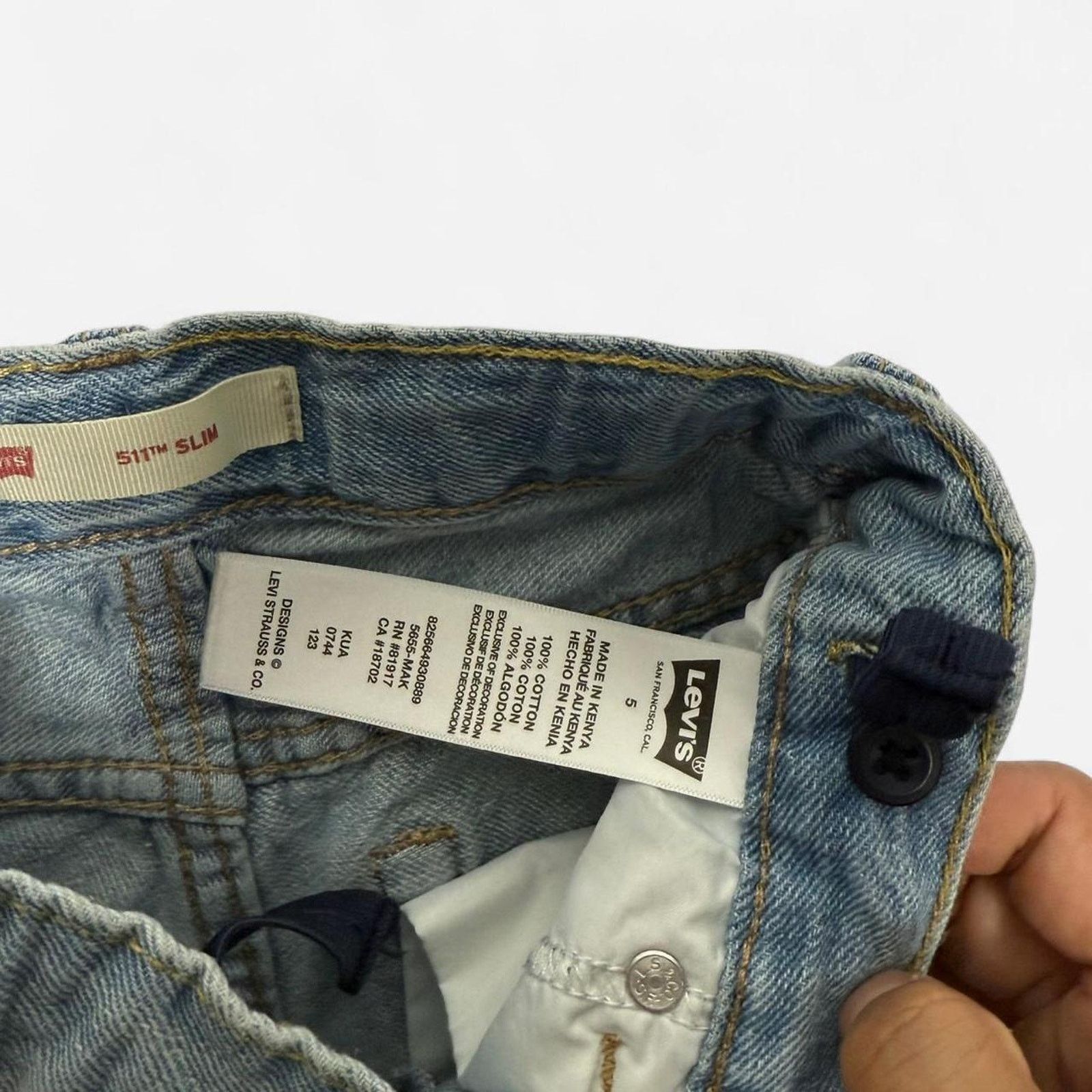 Levi's Levi’s 511 Slim Kids Denim Shorts Size 5 Light Distressed Size US 26 / EU 42 - 4 Thumbnail