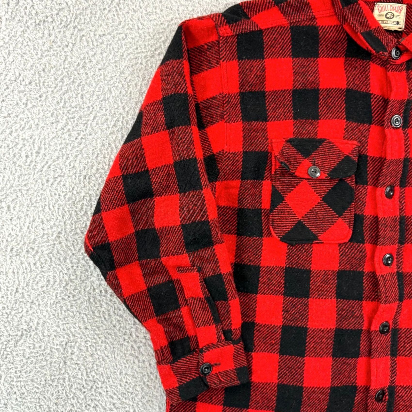 Vintage VINTAGE Chill Chaser Shirt Men XL Red Buffalo Plaid Flannel 80s Long Sleeve USA Size US XL / EU 56 / 4 - 5 Thumbnail