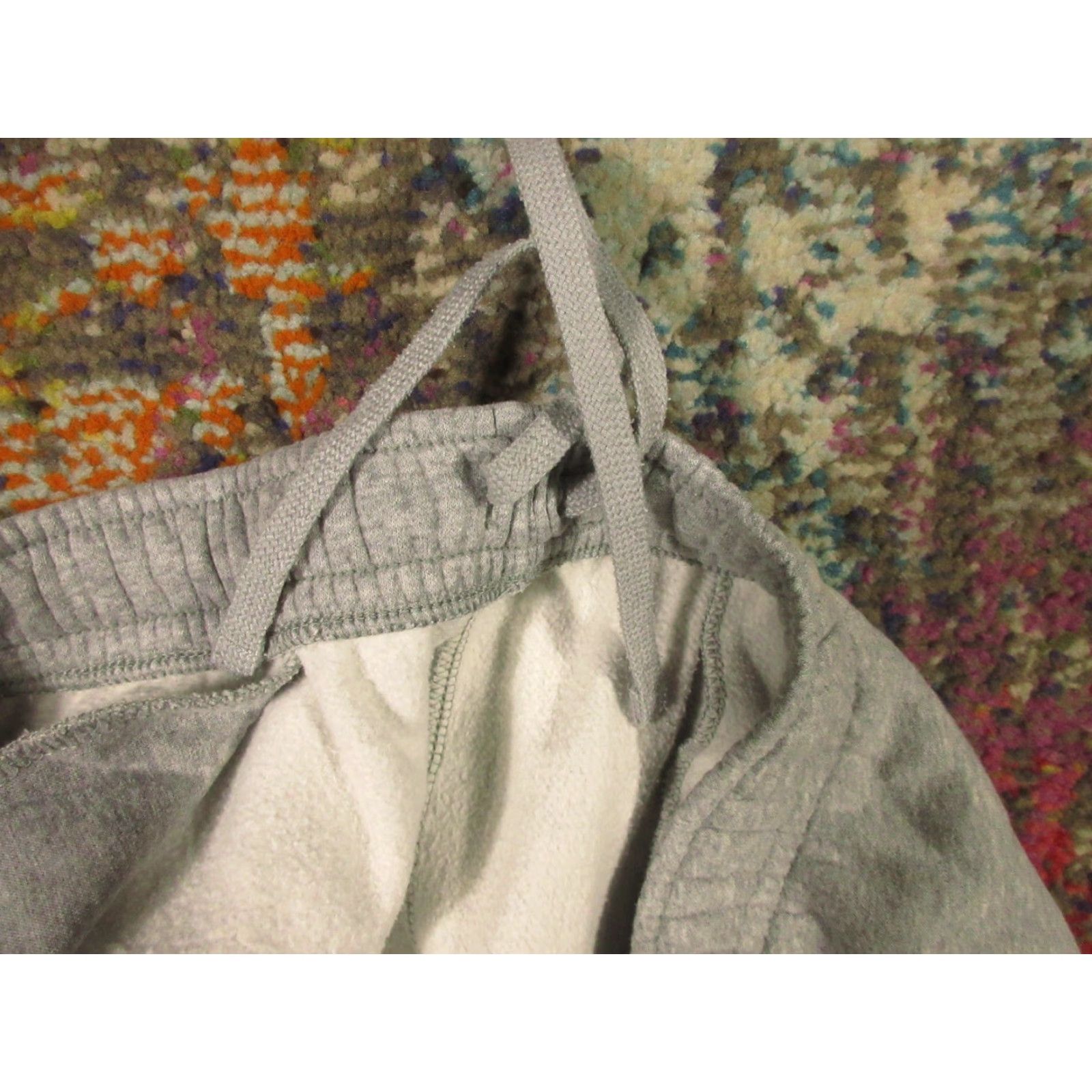 Nike Nike Sweatpants Mens L Gray Fleece Joggers Embroidered Swoosh Bleach Spots 90s Sports Casual Activewear Size US 33 - 4 Thumbnail