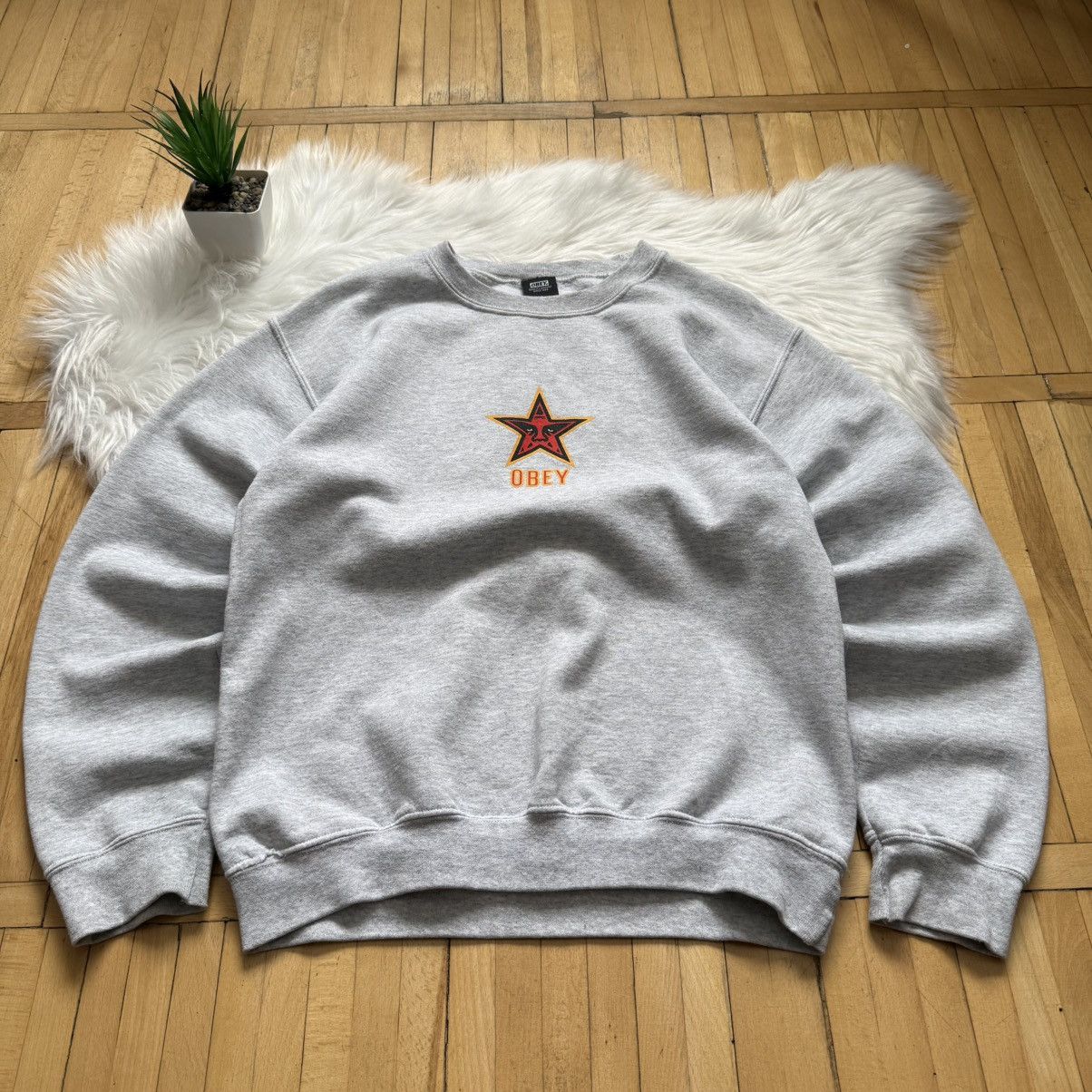 Obey 📌 Vintage Obey Propaganda Star Print Y2K Sweatshirt Size US S / EU 44-46 / 1 - 2 Thumbnail