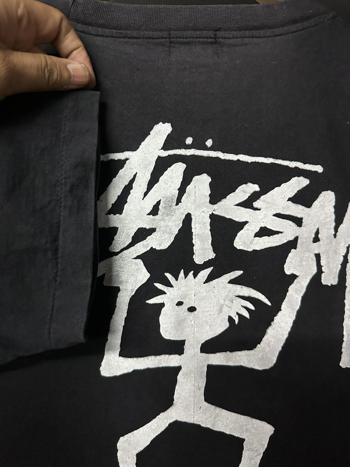 Stussy Vintage 80s Stussy Stickman Single Stitches Faded Tee Size US M / EU 48-50 / 2 - 4 Thumbnail