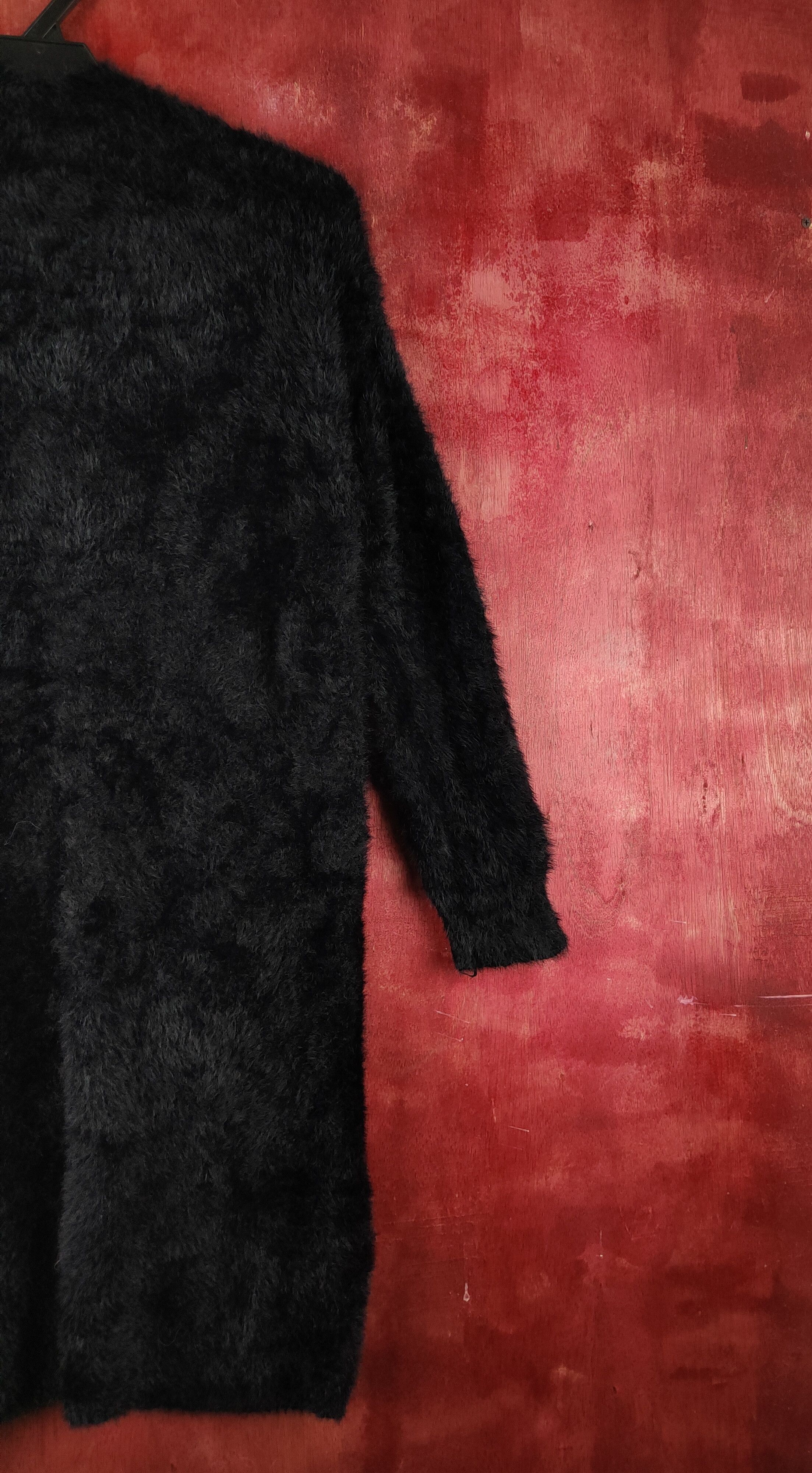 Homespun Knitwear Libby&Rose Black Fur Mohair Knitwear Cardigan #S1980 Size M / US 6-8 / IT 42-44 - 9 Thumbnail
