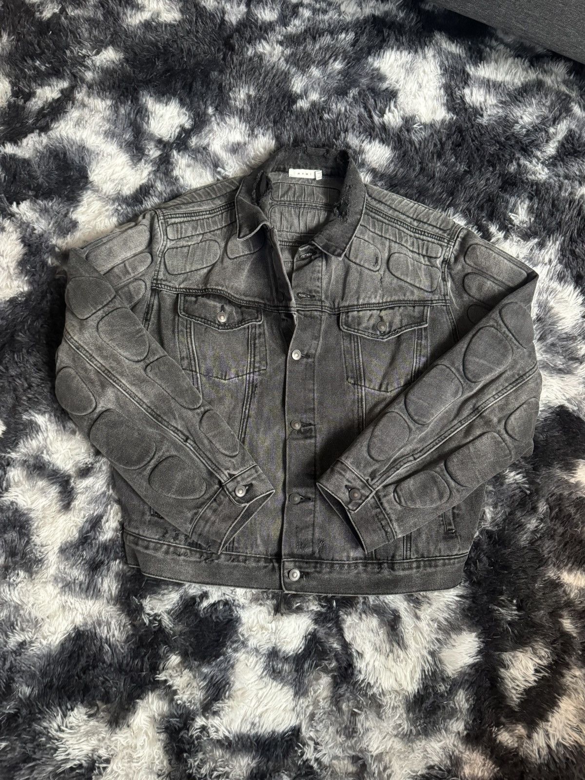 MNML grey black mnml denim jacket Size US L / EU 52-54 / 3 - 1 Thumbnail