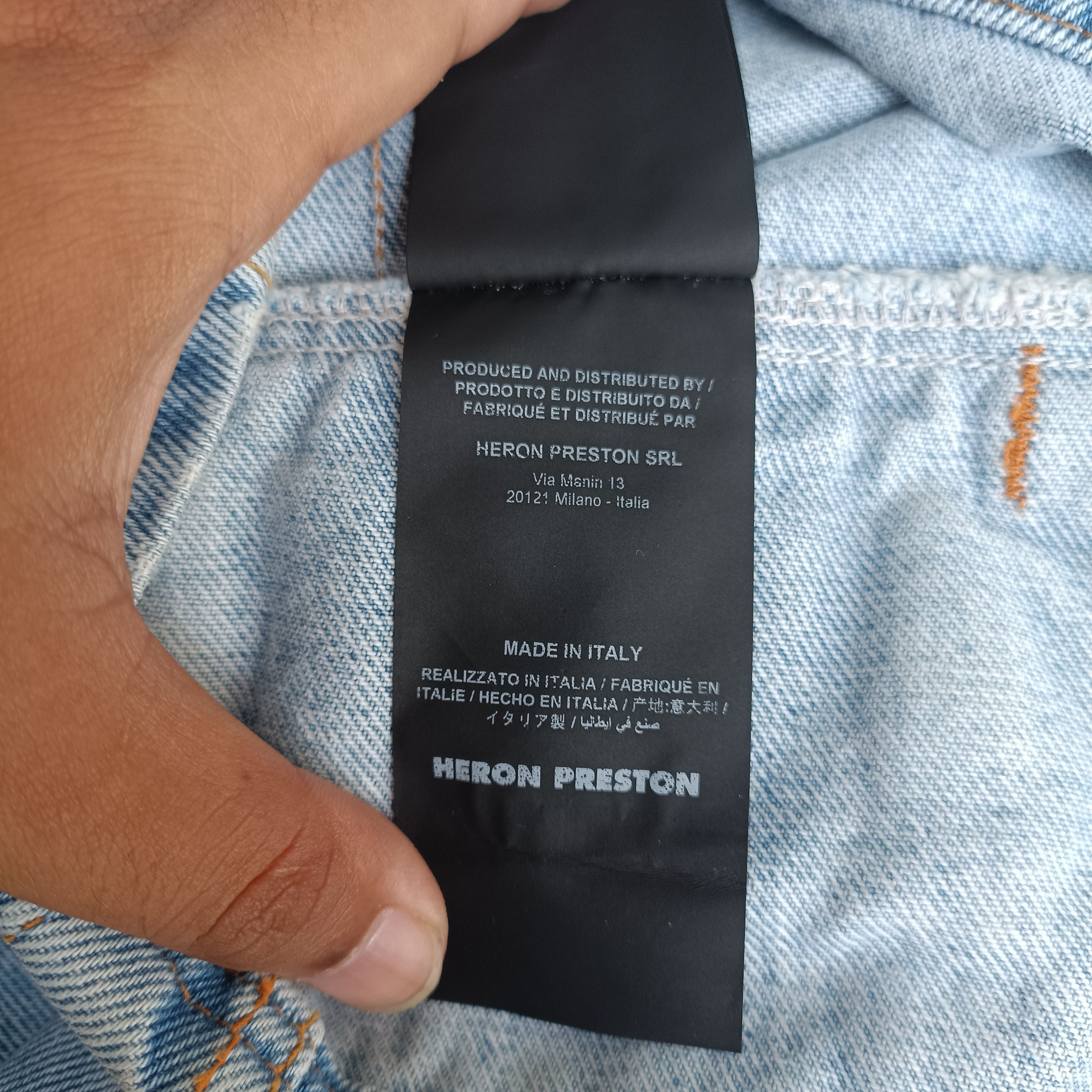 Heron Preston "Natural Disaster" Cropped Denim Jacket Size XS Size XS / US 0-2 / IT 36-38 - 11 Thumbnail