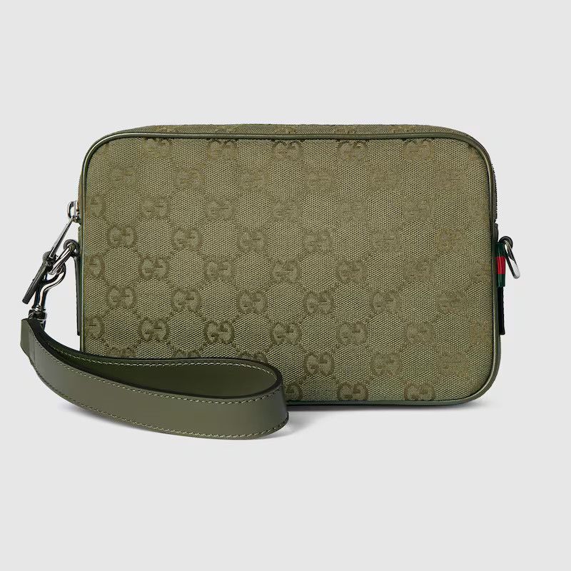 Gucci Gg Canvas Small Crossbody Bag 834802 Faeok 3242 in Green, Men's