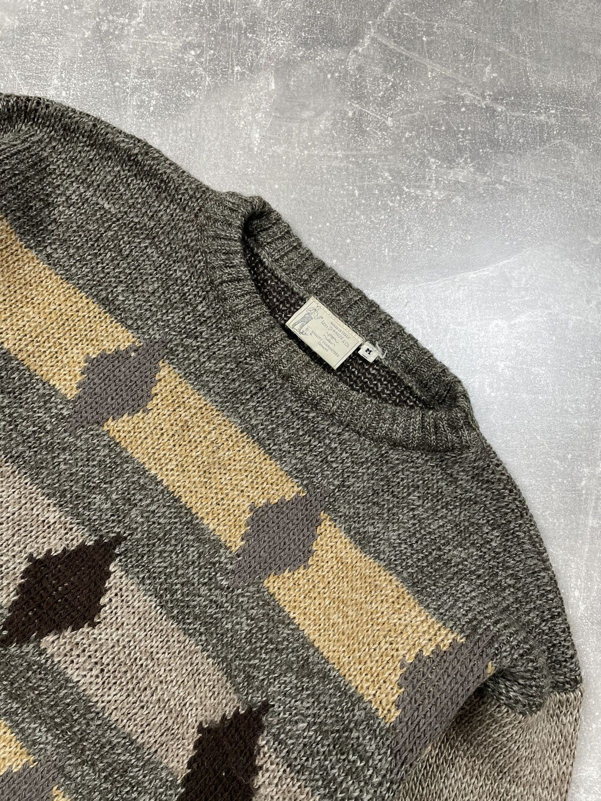 Levi's × Vintage Levi's Vintage Geometric Pattern 90's Knitted Wool Sweater Size US L / EU 52-54 / 3 - 4 Thumbnail