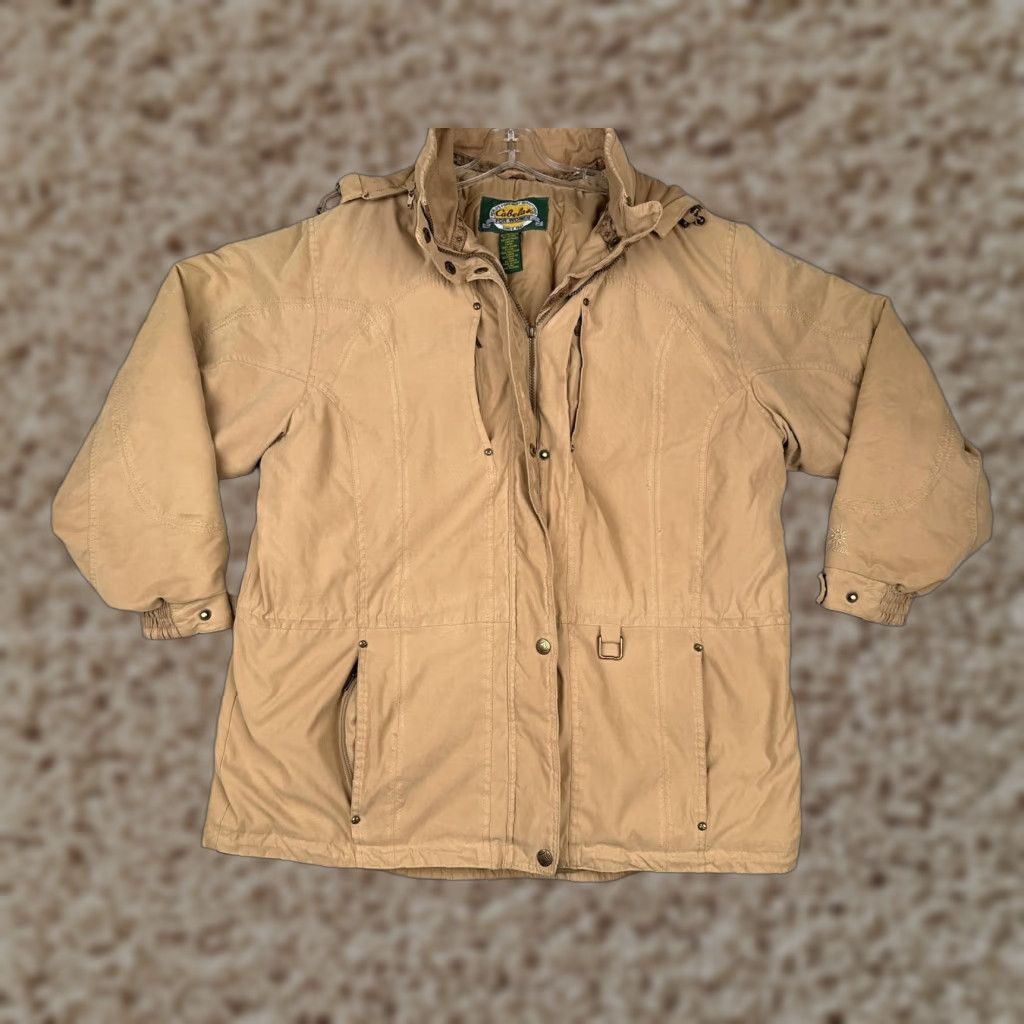 Vintage Cabela's Jacket Womens XL Tan Hooded Thinsulate Parka Coat Outdoor Size XL / US 12-14 / IT 48-50 - 1 Thumbnail