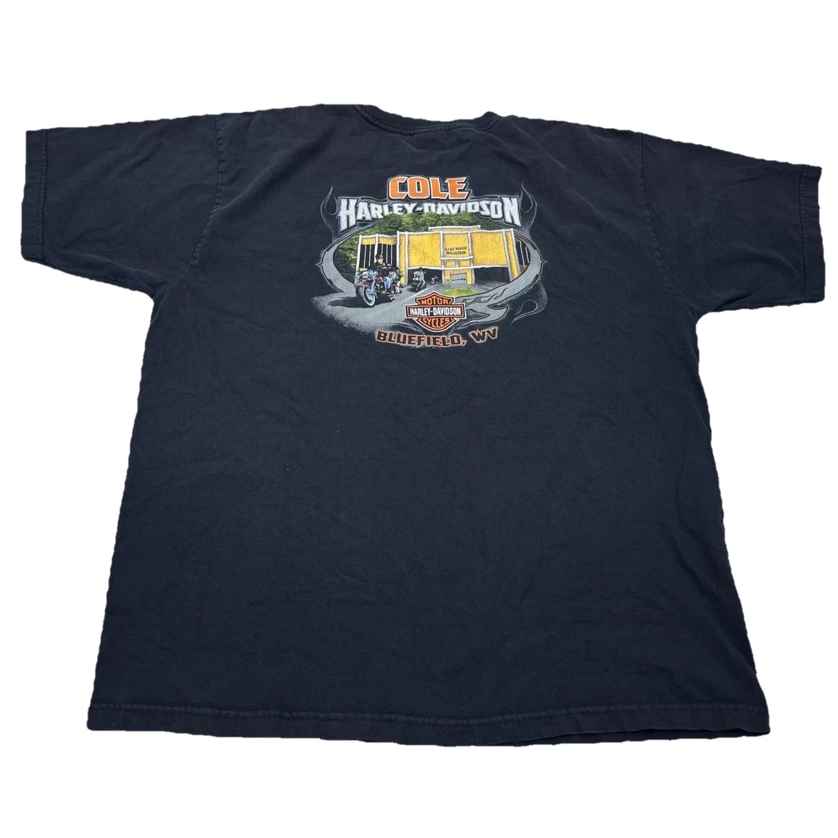 Harley Davidson VINTAGE Harley-Davidson T-Shirt Men XXL Black Crew Neck Short Sleeve Graphic Print Biker Motorcycle USA 80s Retro Size US XXL / EU 58 / 5 - 2 Thumbnail