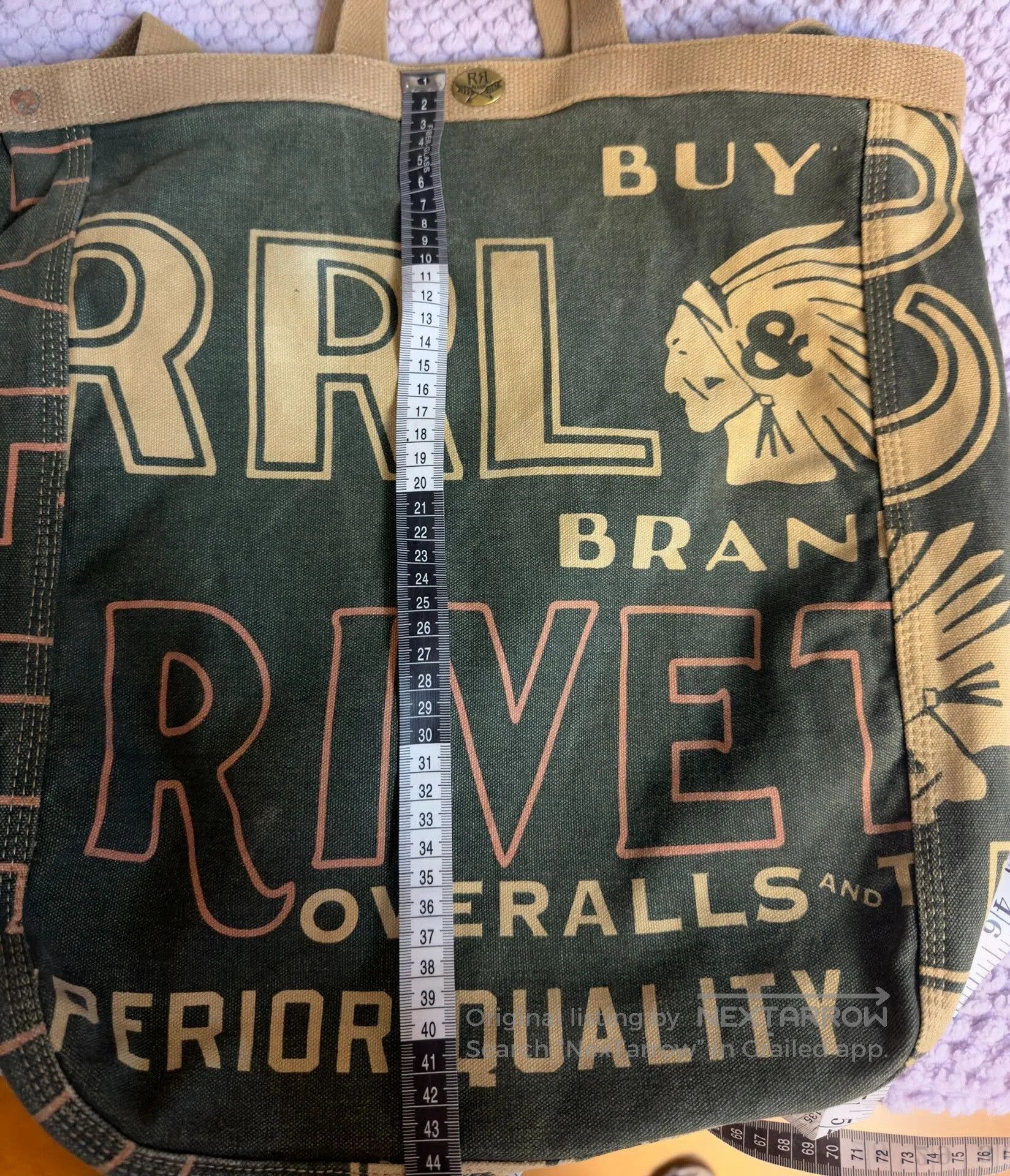 RRL Ralph Lauren rare vintage military tote bag. Size ONE SIZE - 8 Thumbnail