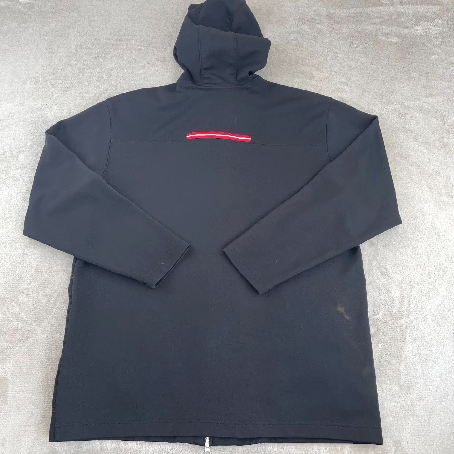 Jordan Brand VINTAGE Nike Air Jordan Jacket Men 2XL Black Full Zip Hooded SpellOut Logo Long Sleeve Size US XXL / EU 58 / 5 - 7 Thumbnail
