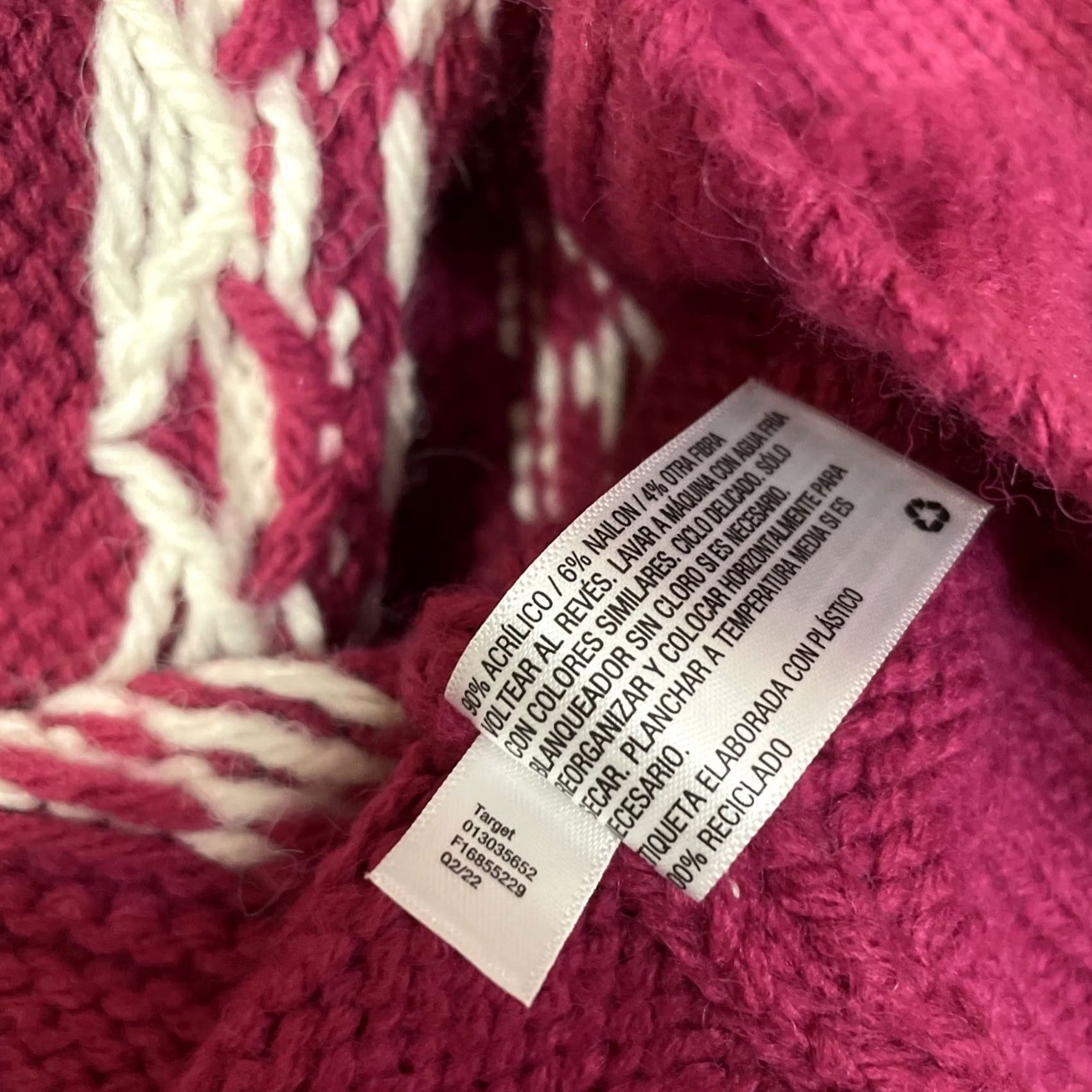 Vintage VINTAGE Universal Threads Crop Sweater Women L Fair Isle Magenta Orange Mock Neck Knit L Size L / US 10 / IT 46 - 7 Thumbnail